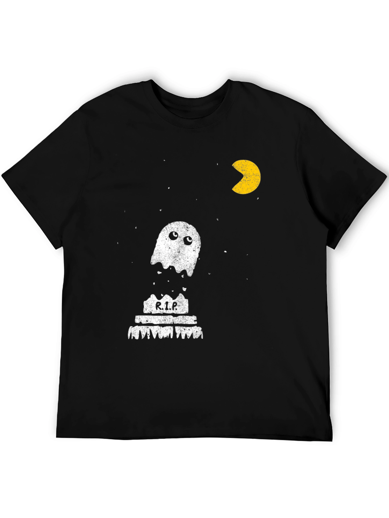 Pac-Man Ghost RIP T-Shirt - Black