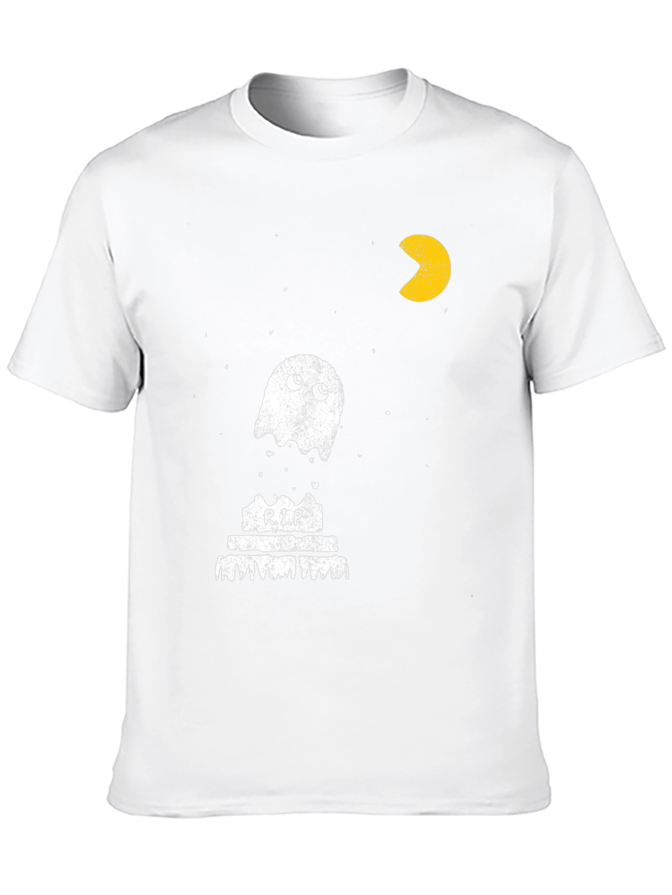Pac-Man Ghost RIP T-Shirt - Black
