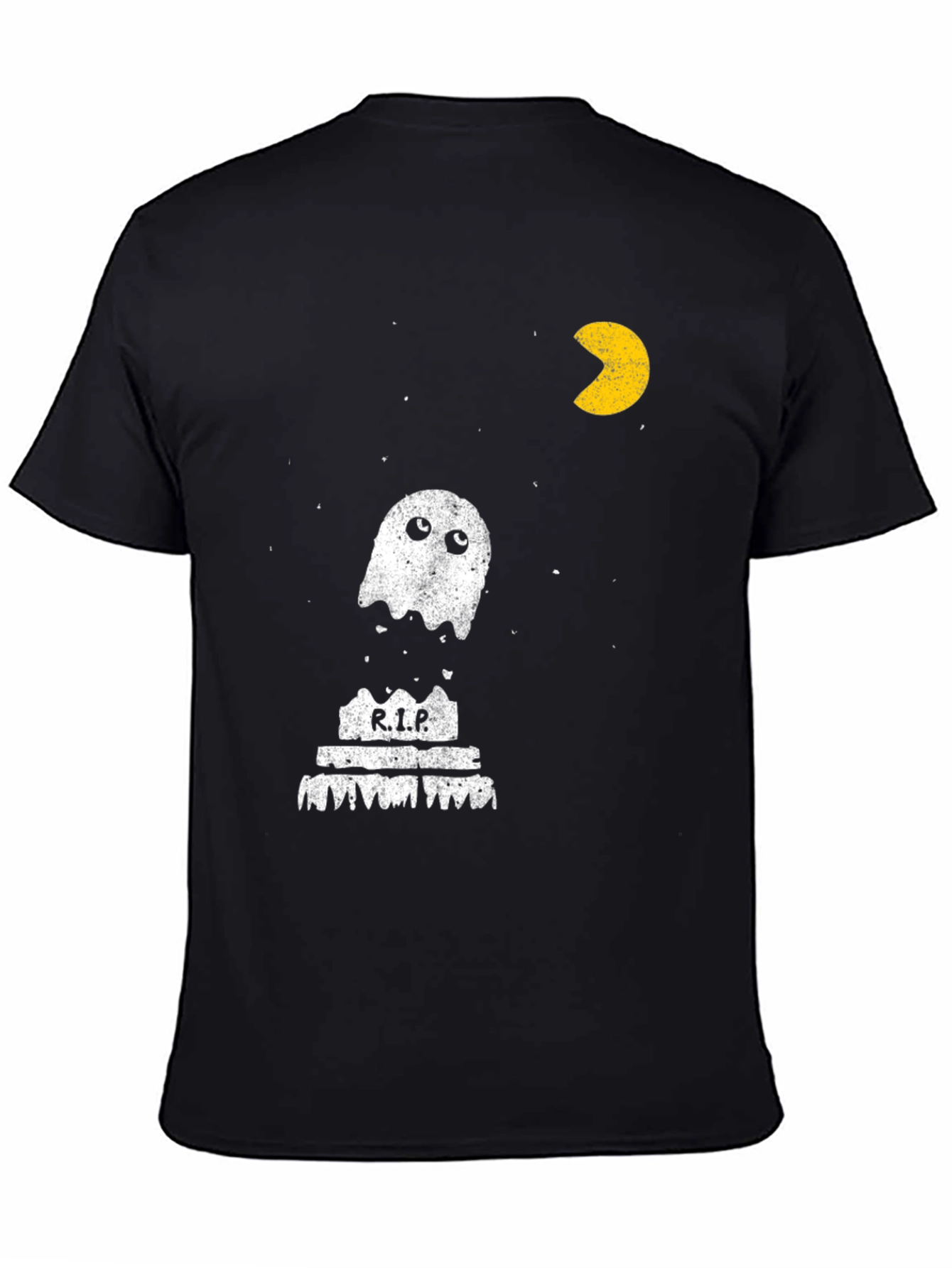 Pac-Man Ghost RIP T-Shirt - Black