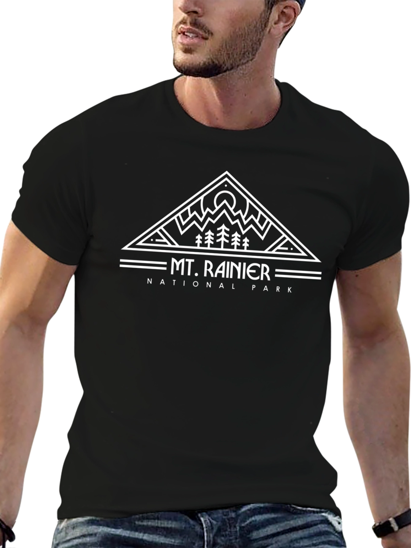 Mt. Rainier National Park Graphic Tee - Black
