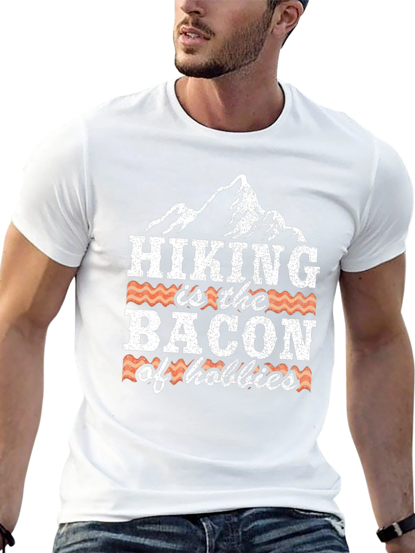 Hiking is the Bacon of Hobbies Graphic T-Shirt