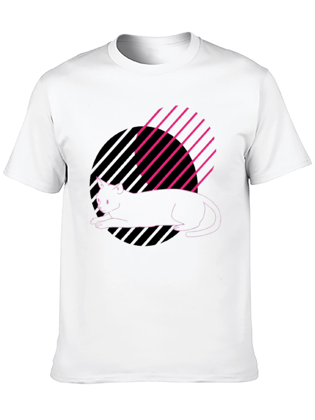 Cool Cat Graphic Tee - Stylish Black T-Shirt