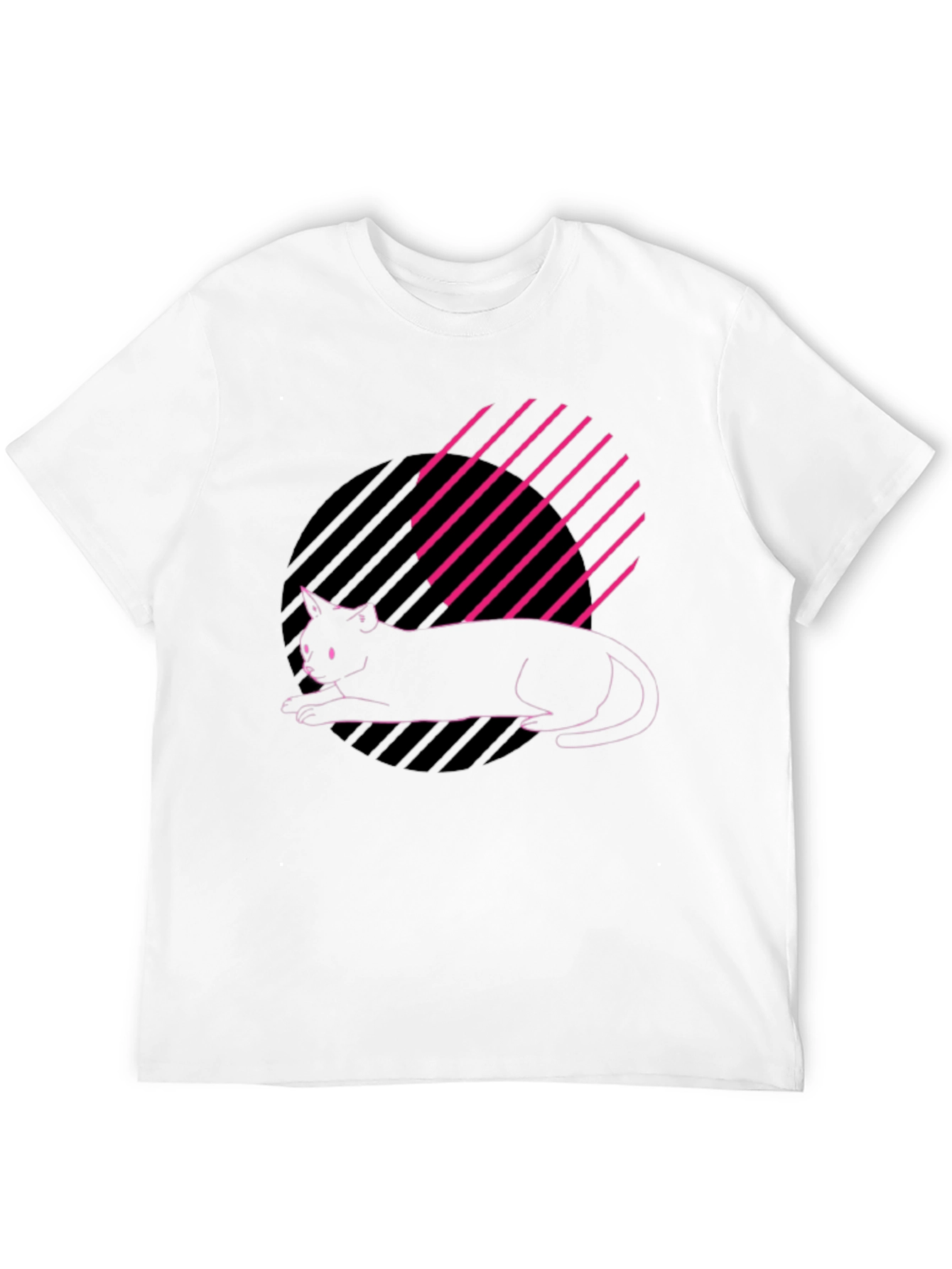 Cool Cat Graphic Tee - Stylish Black T-Shirt