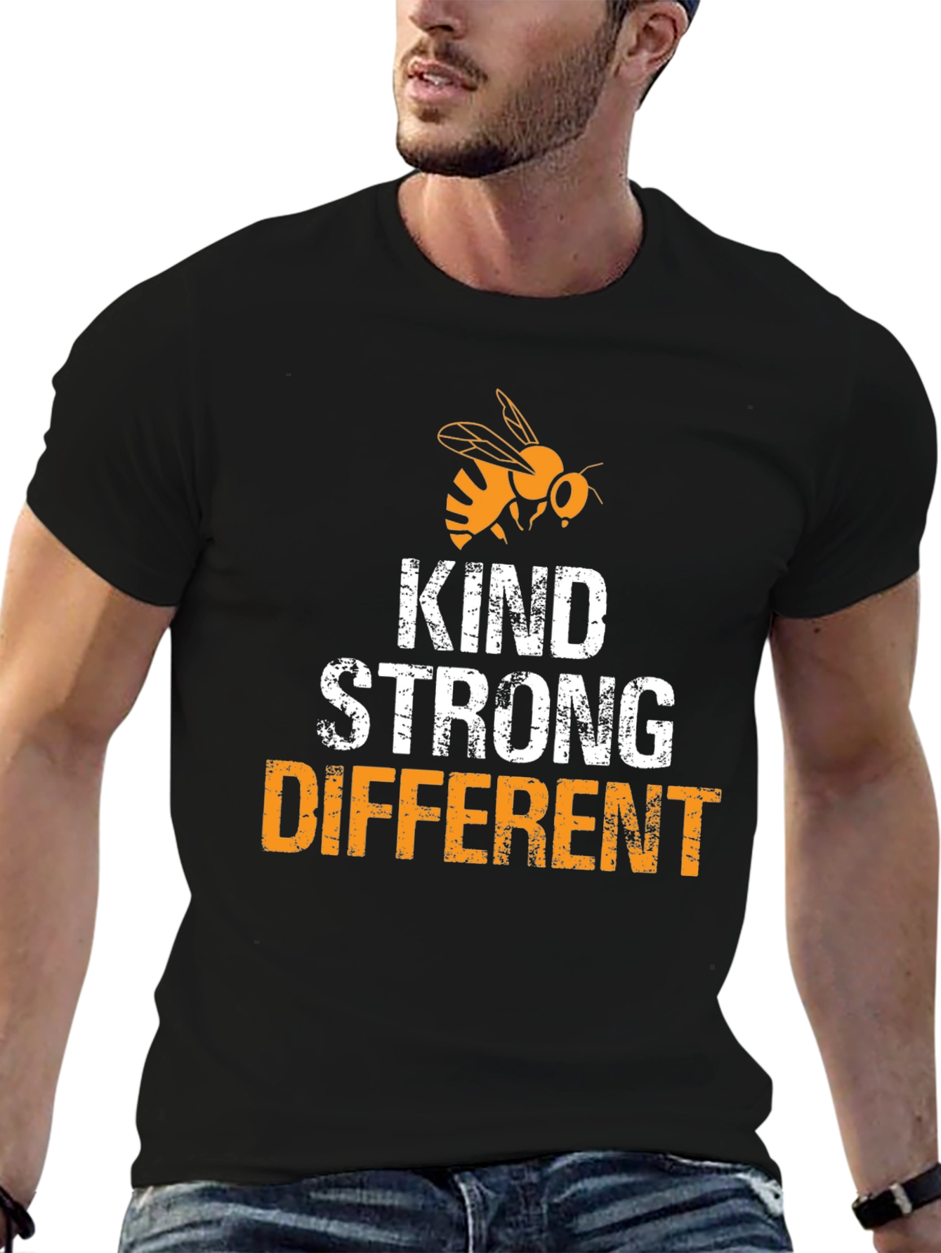 Kind Strong Different T-Shirt with Bee Design