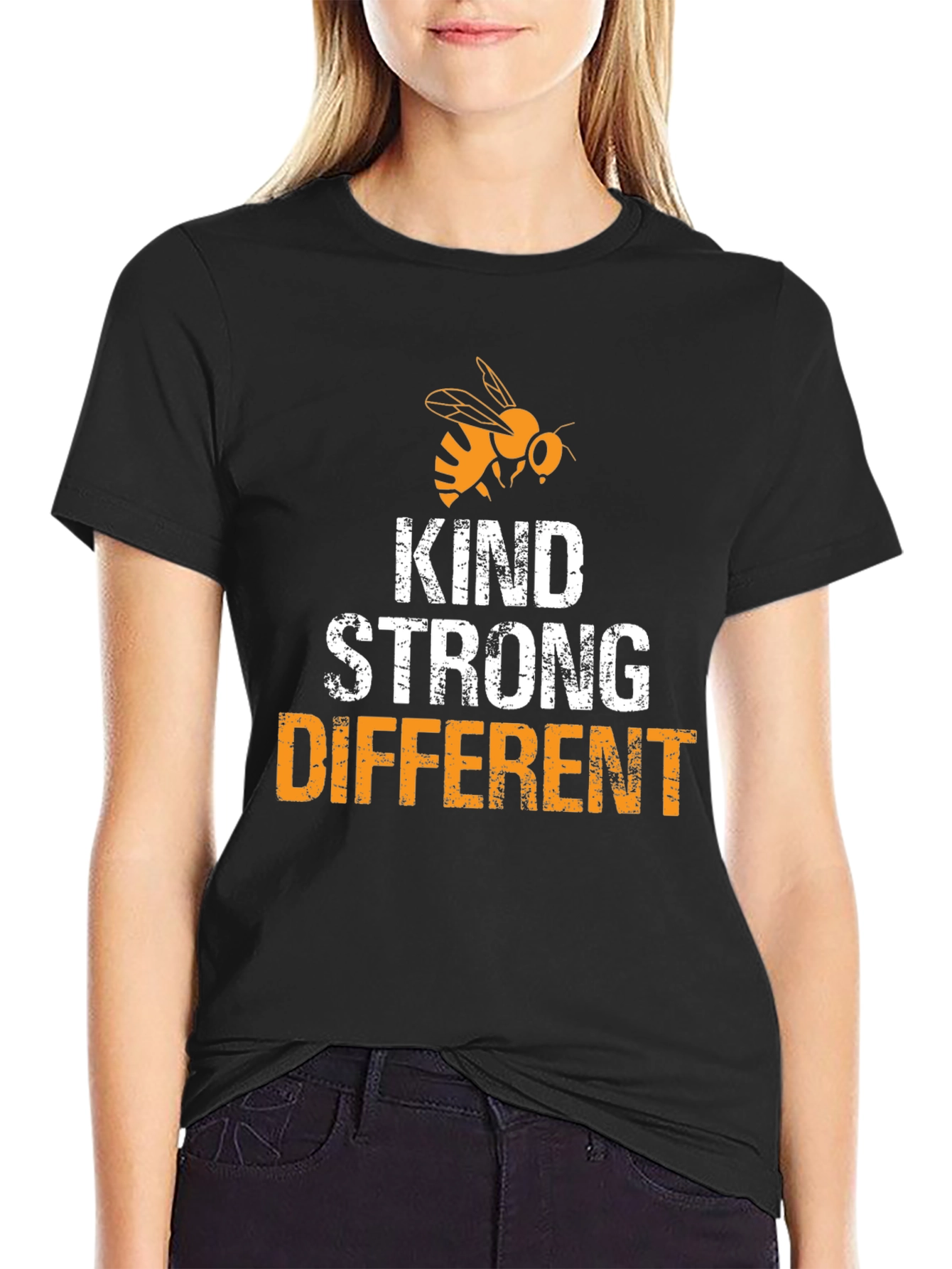 Kind Strong Different T-Shirt with Bee Design
