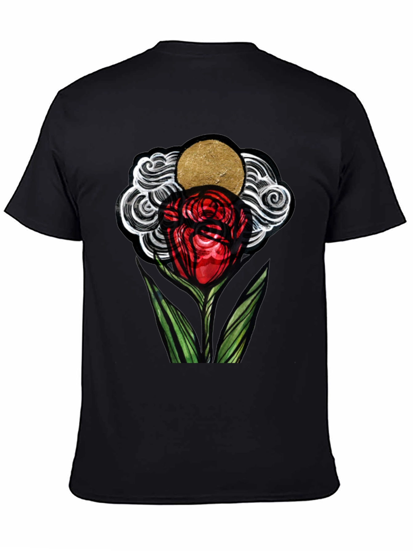 Artistic Rose Graphic T-Shirt