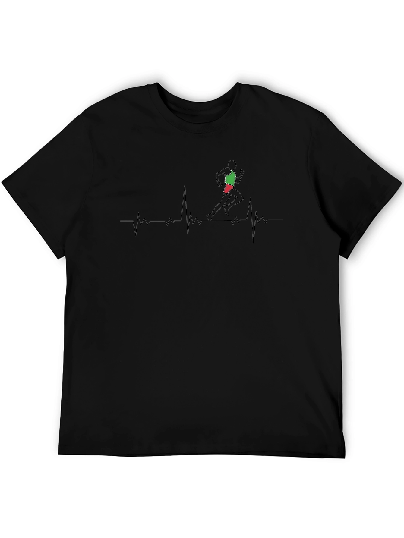 Runner Heartbeat Graphic Tee - Black