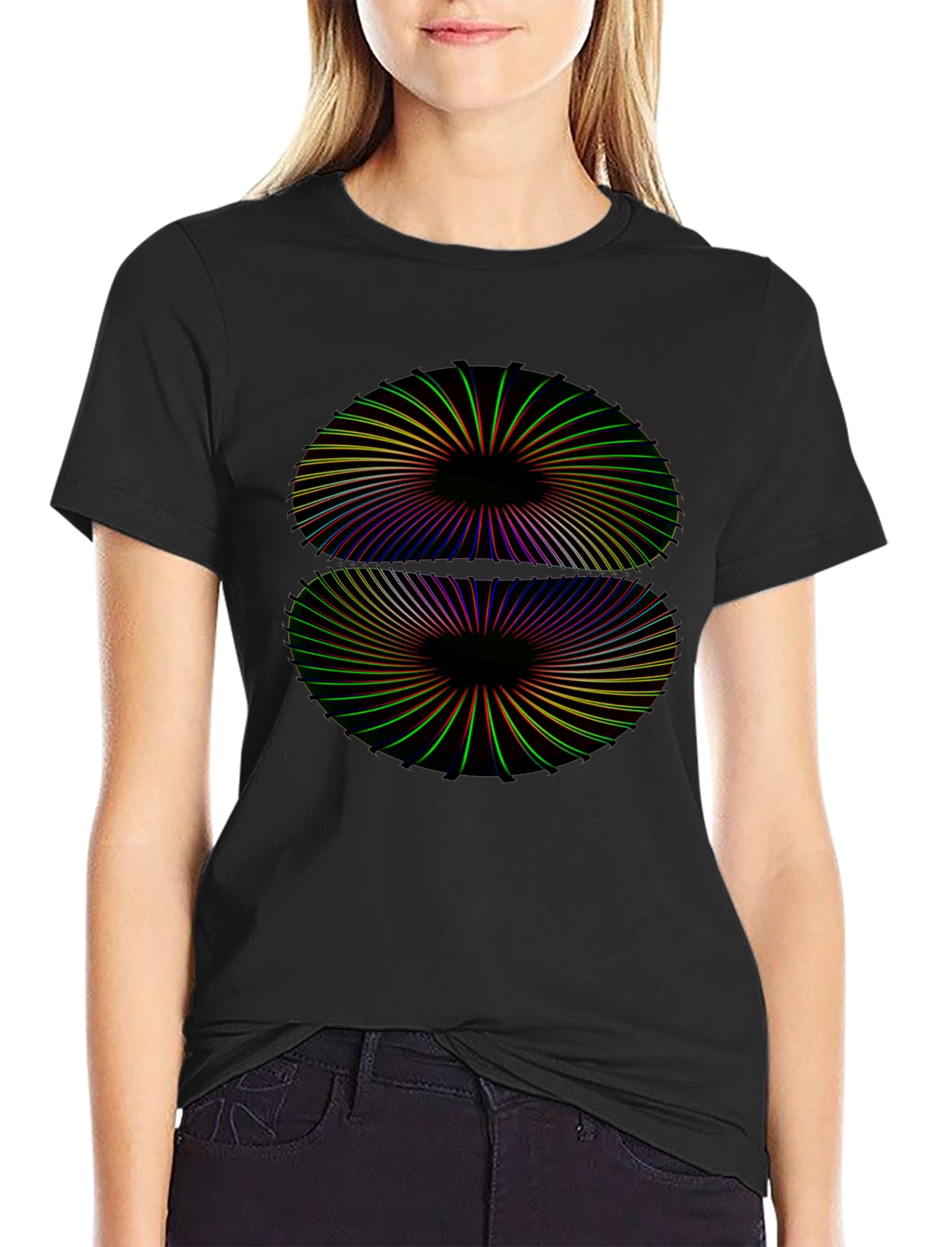 Abstract Optical Illusion Graphic T-Shirt