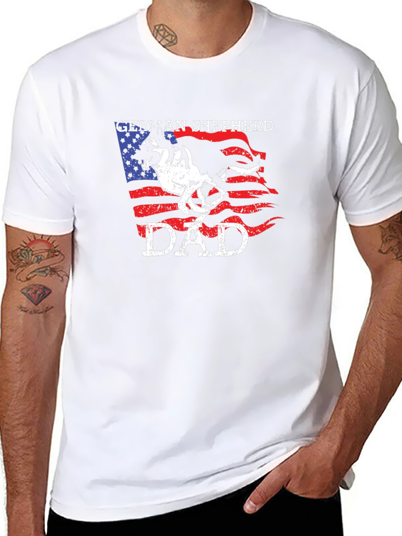 German Shepherd Dad Graphic Tee