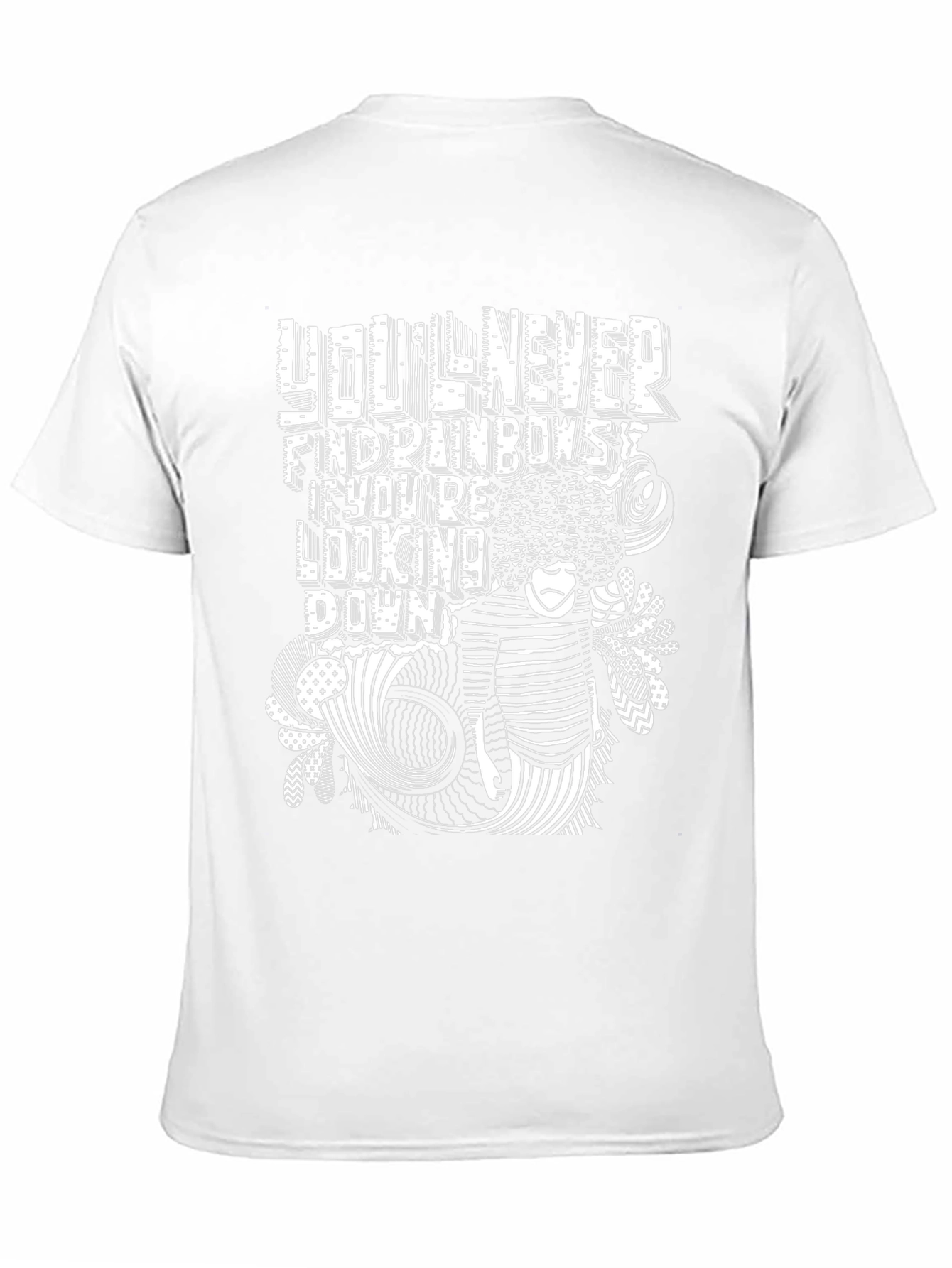 Motivational Rainbow Graphic Black T-Shirt