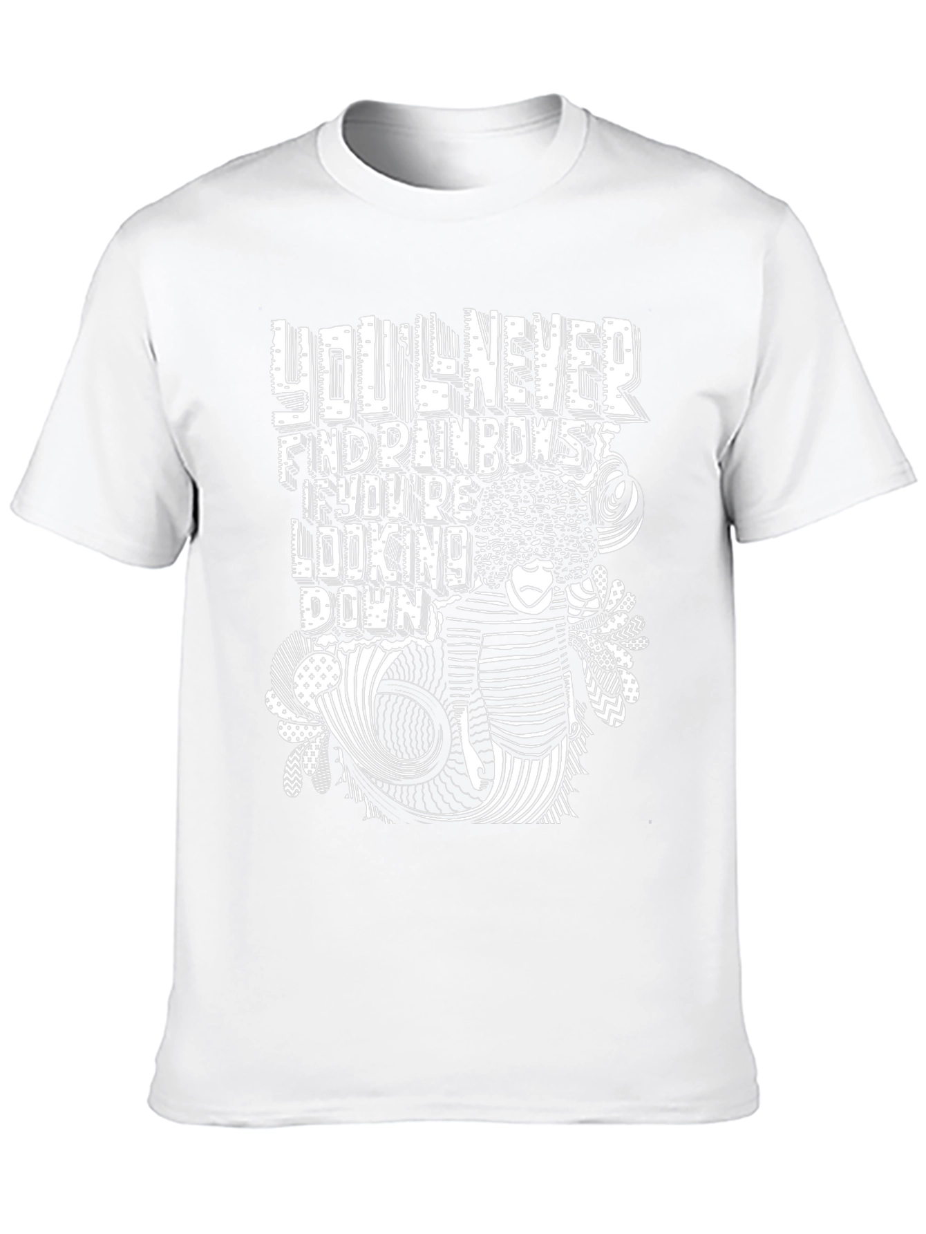 Motivational Rainbow Graphic Black T-Shirt