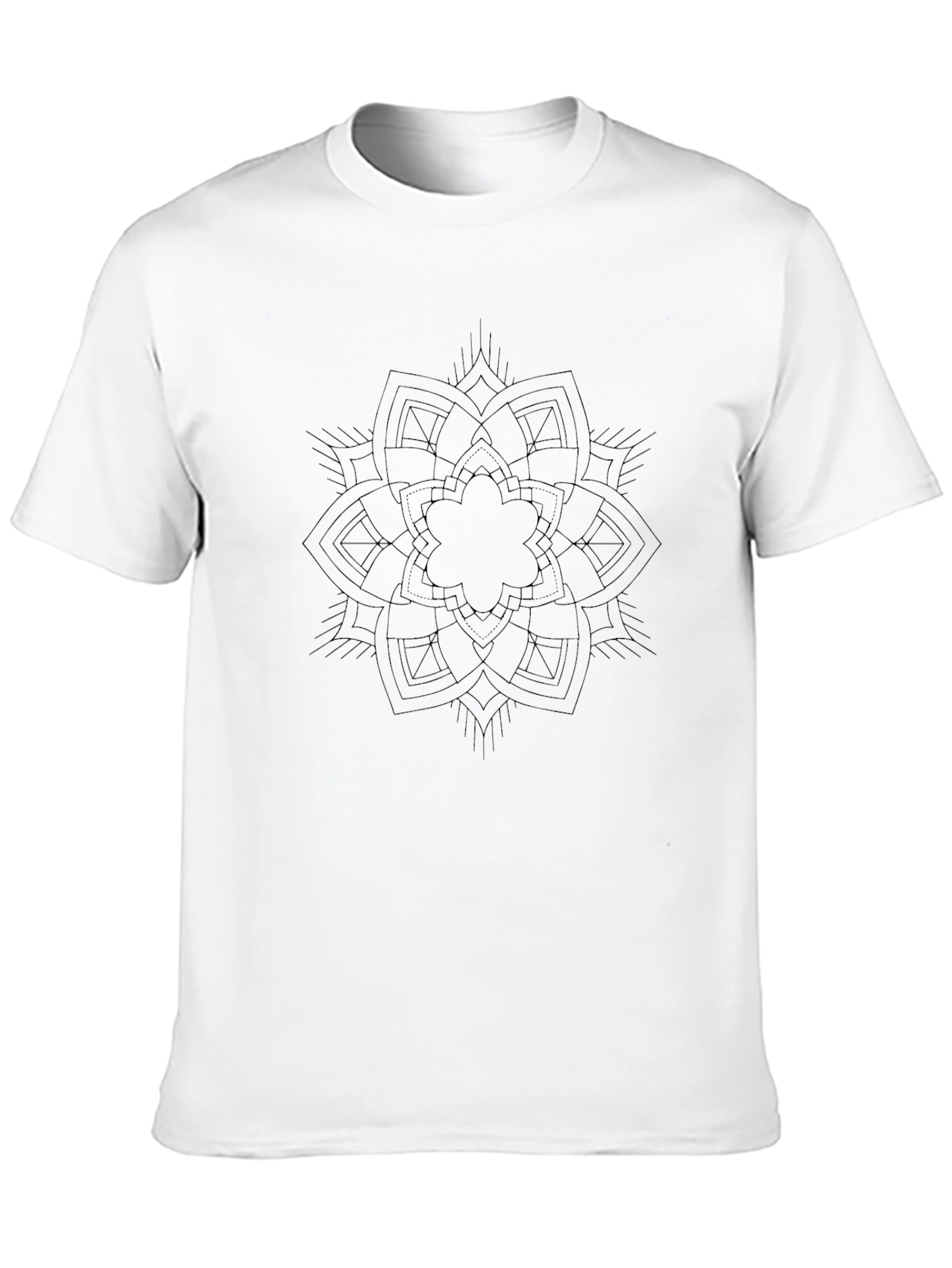Mens Black Mandala Graphic Tee
