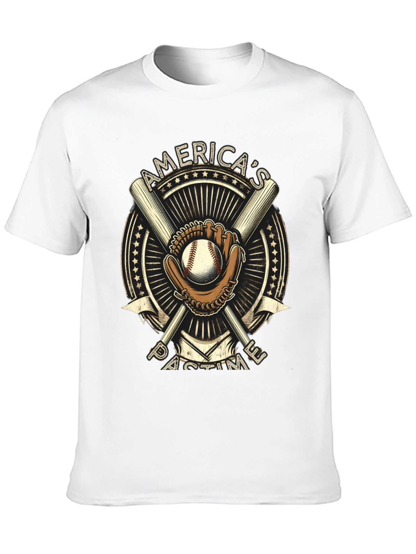 Americas Pastime Baseball Graphic T-Shirt