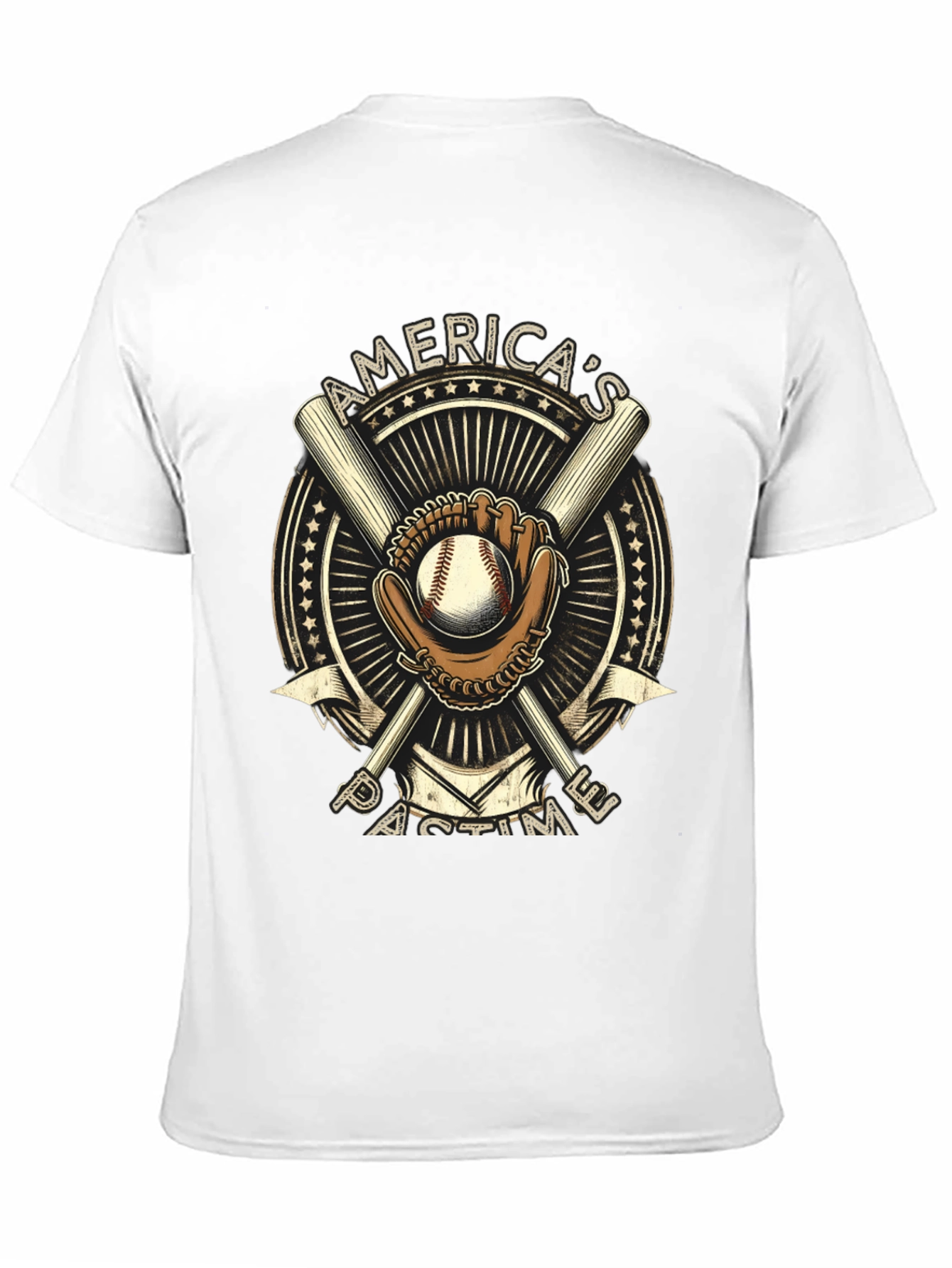 Americas Pastime Baseball Graphic T-Shirt