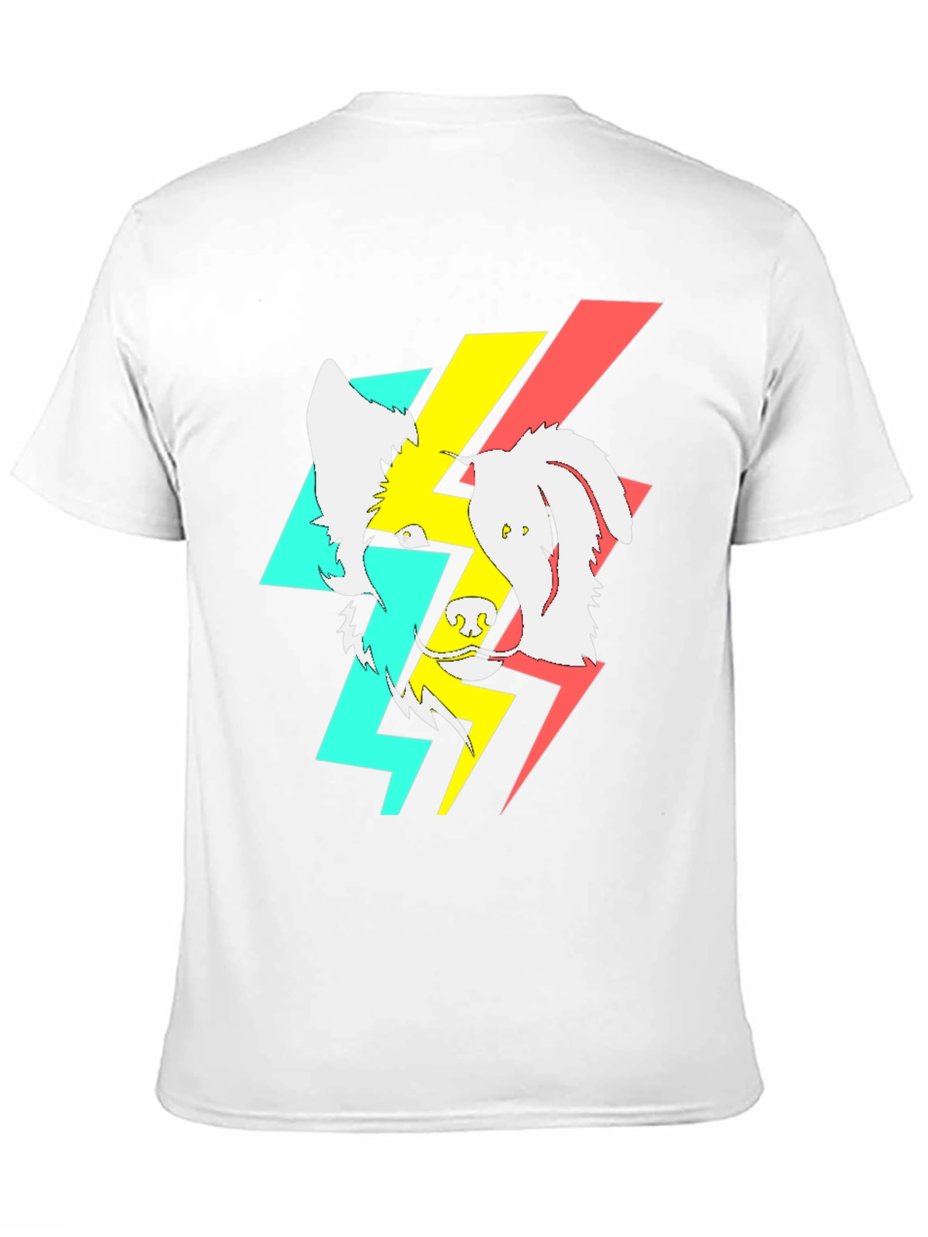 Abstract Dog Graphic Black T-Shirt