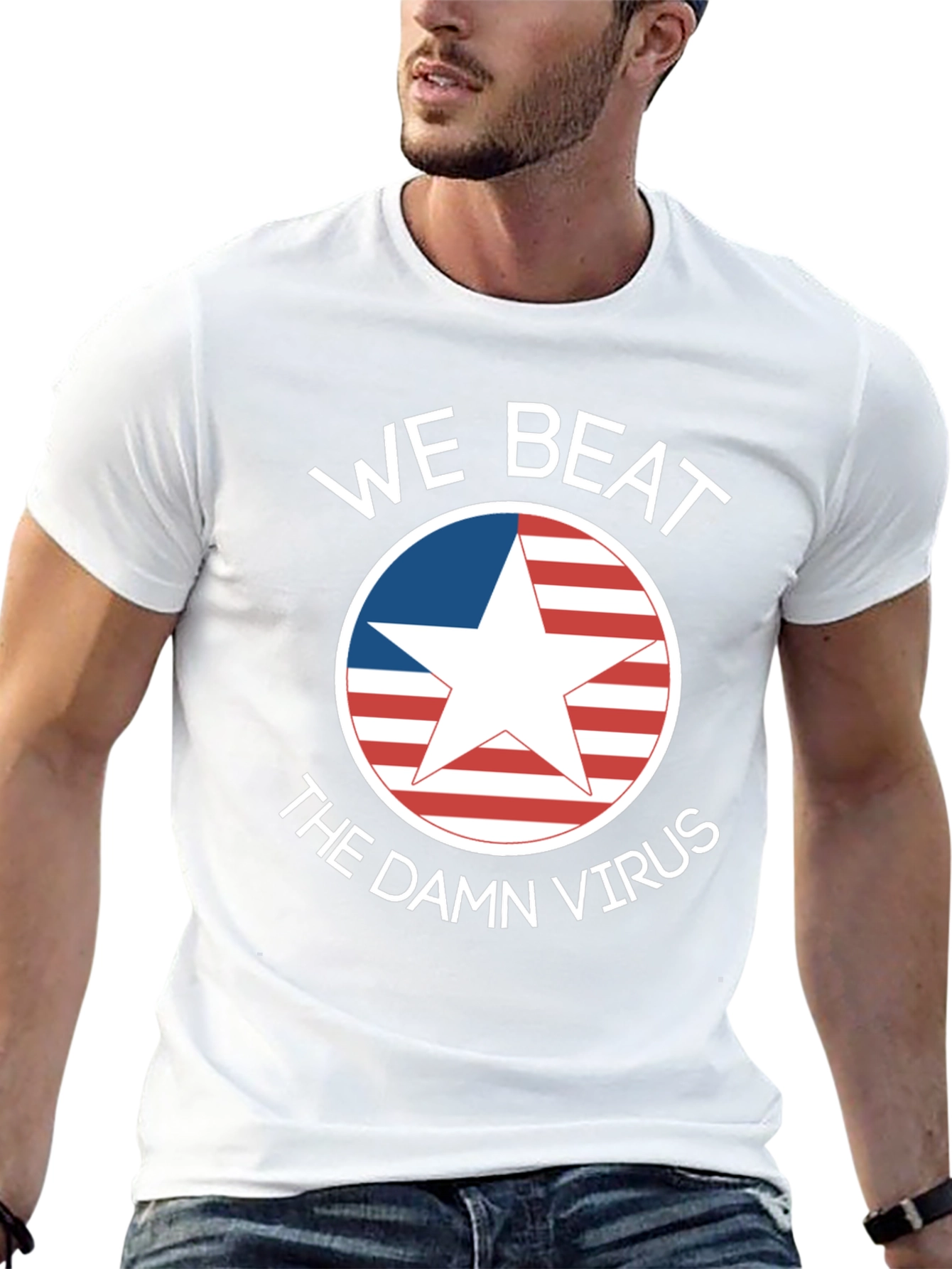 We Beat The Damn Virus Graphic Tee