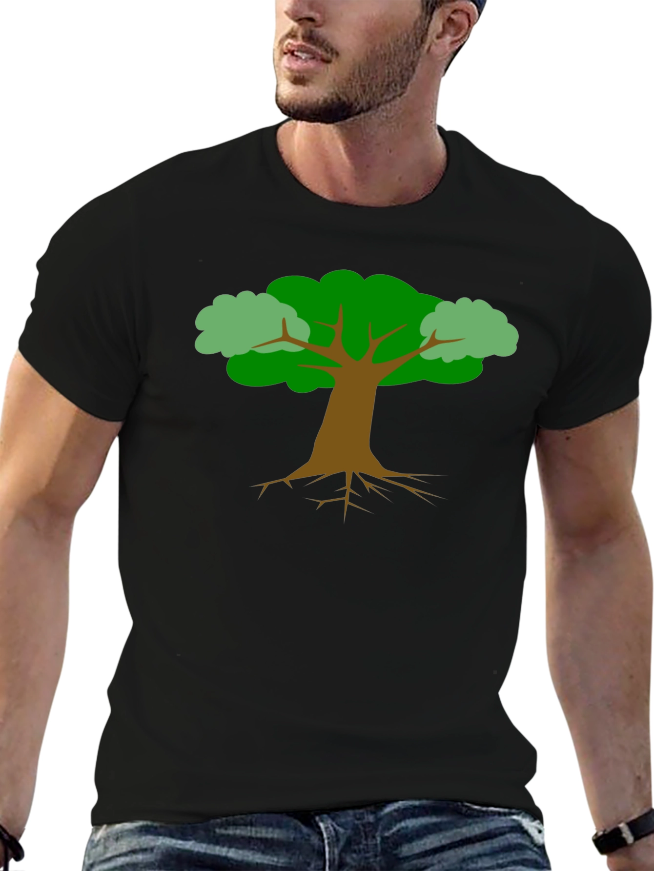 Nature Tree Graphic Tee - Black Unisex Shirt
