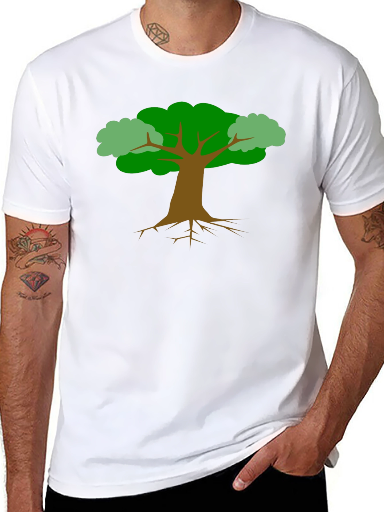 Nature Tree Graphic Tee - Black Unisex Shirt