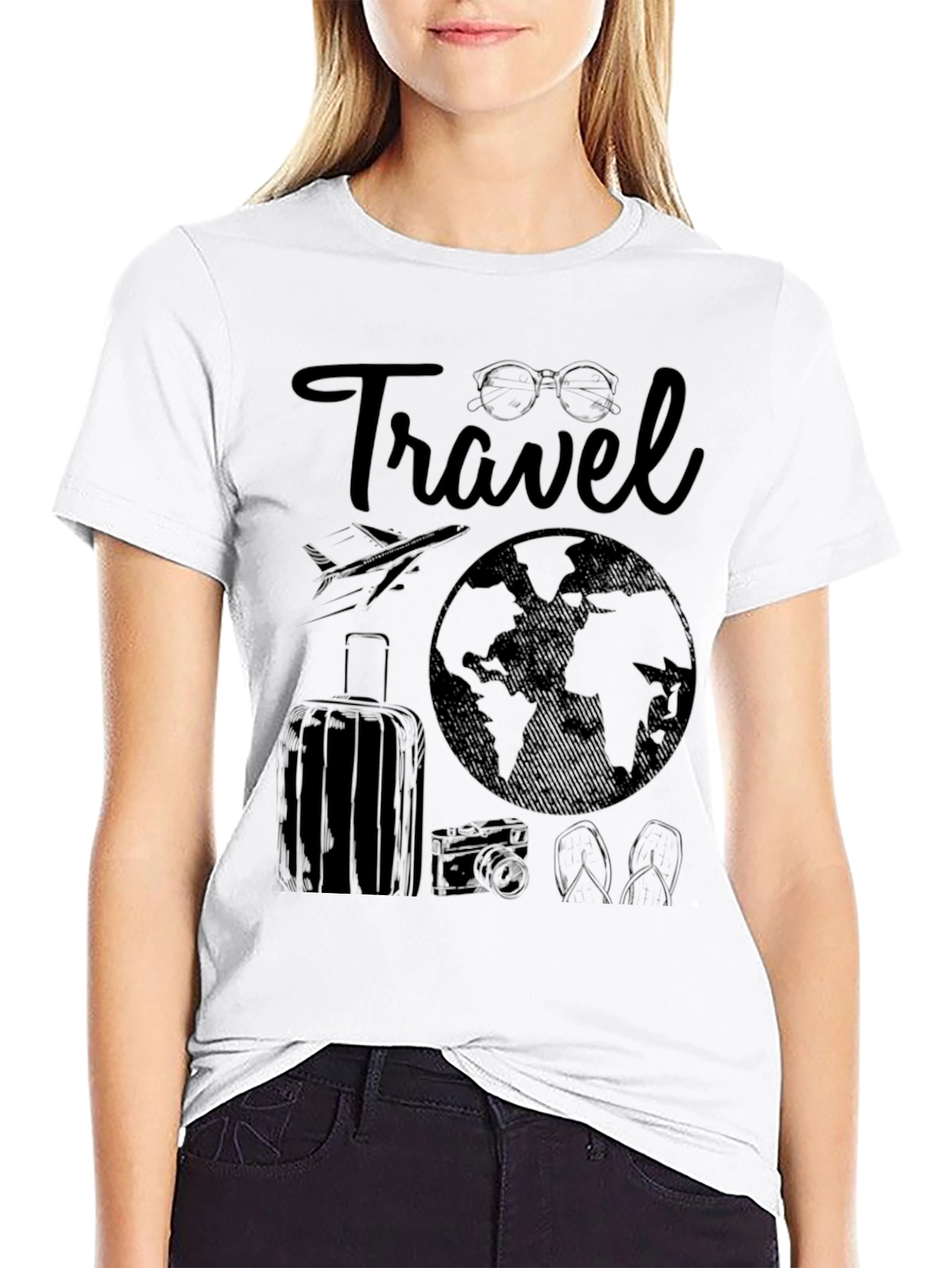 Travel Graphic Black T-Shirt Vacation Ready