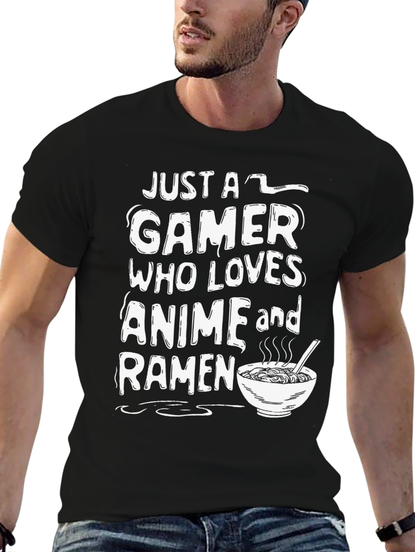 Gamer Anime Ramen Graphic T-Shirt