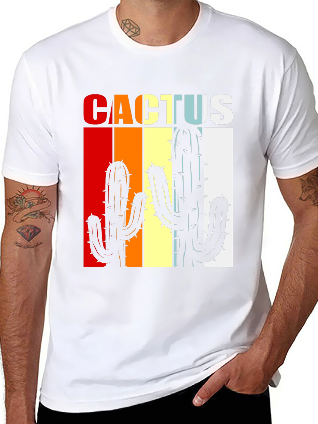 Retro Cactus Graphic Tee - Desert Vibes