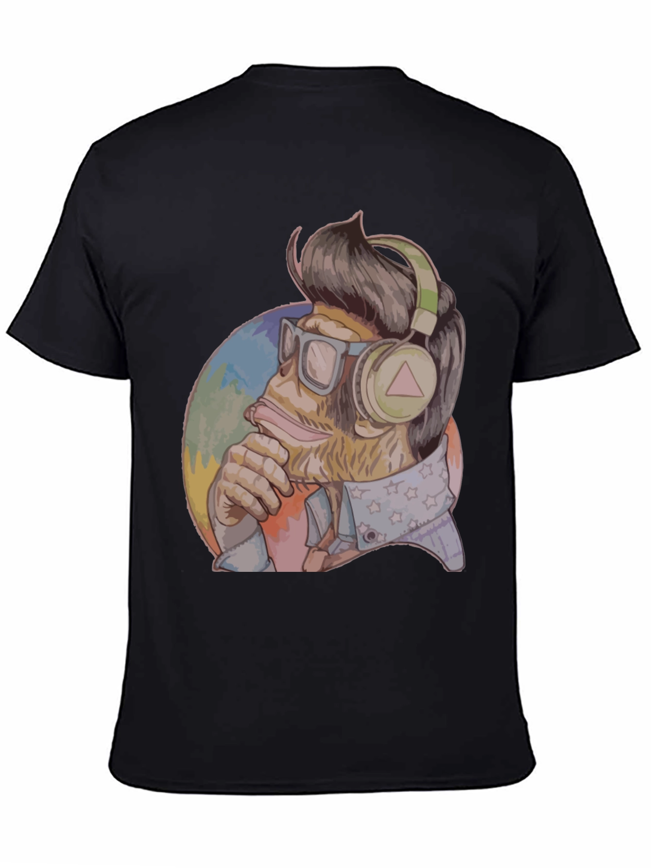 Cool Ape Graphic Tee - Black Cotton Blend