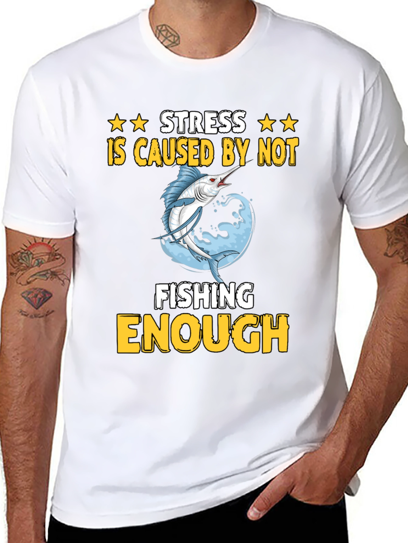 Stress Caused by Not Fishing Enough T-Shirt