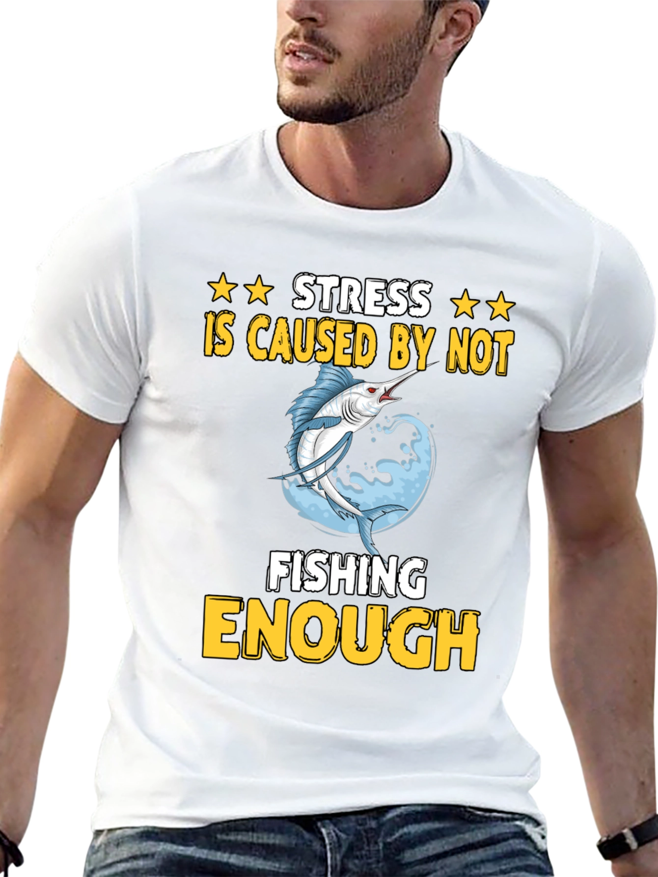 Stress Caused by Not Fishing Enough T-Shirt