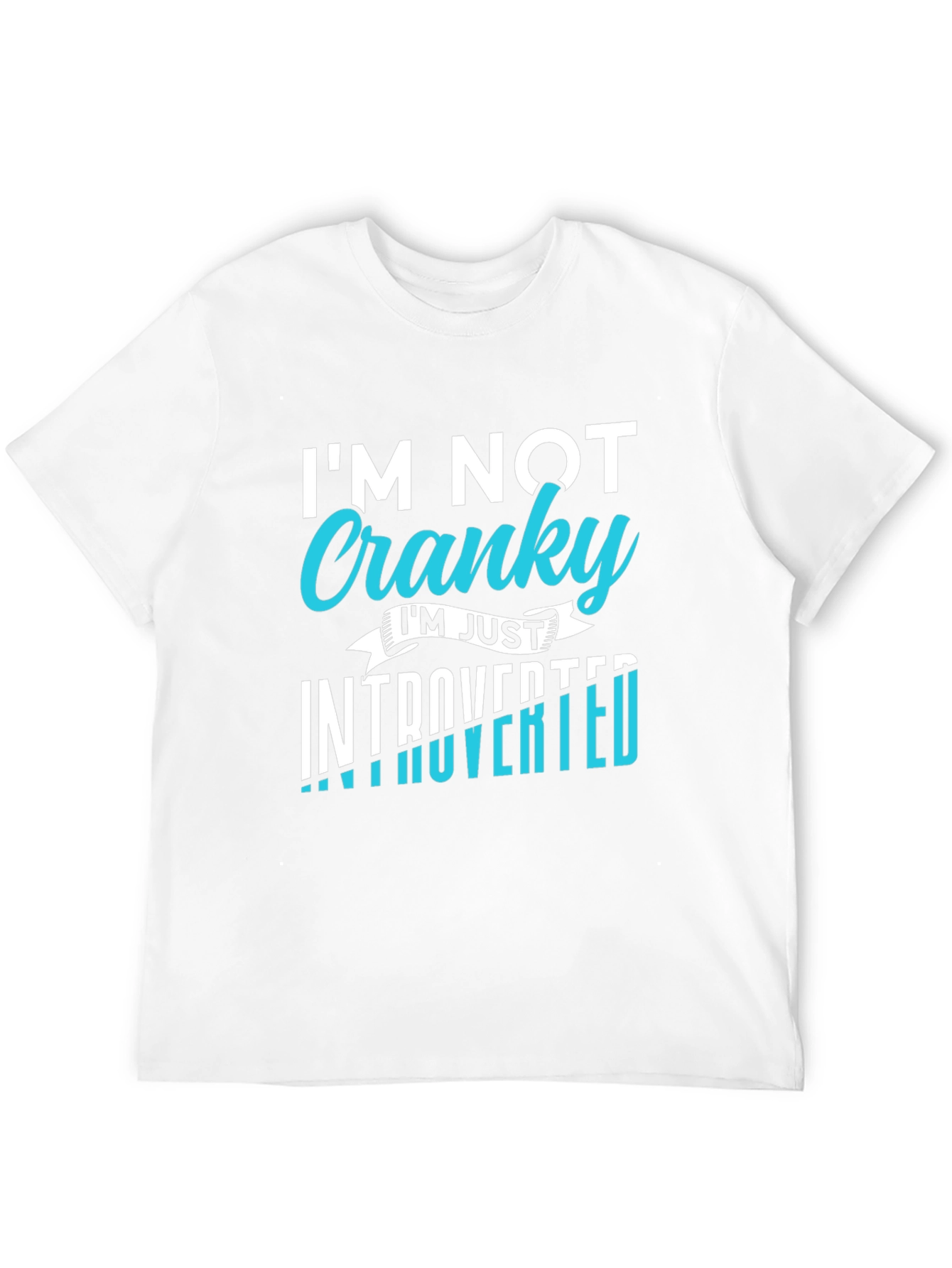 Introvert Tee: Im Not Cranky - Black Graphic T-Shirt