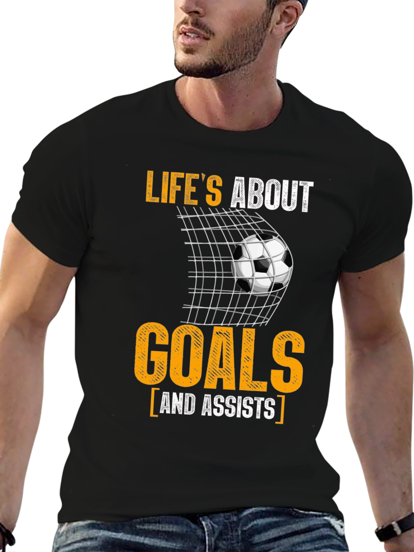 Lifes About Goals & Assists T-Shirt Soccer Sport