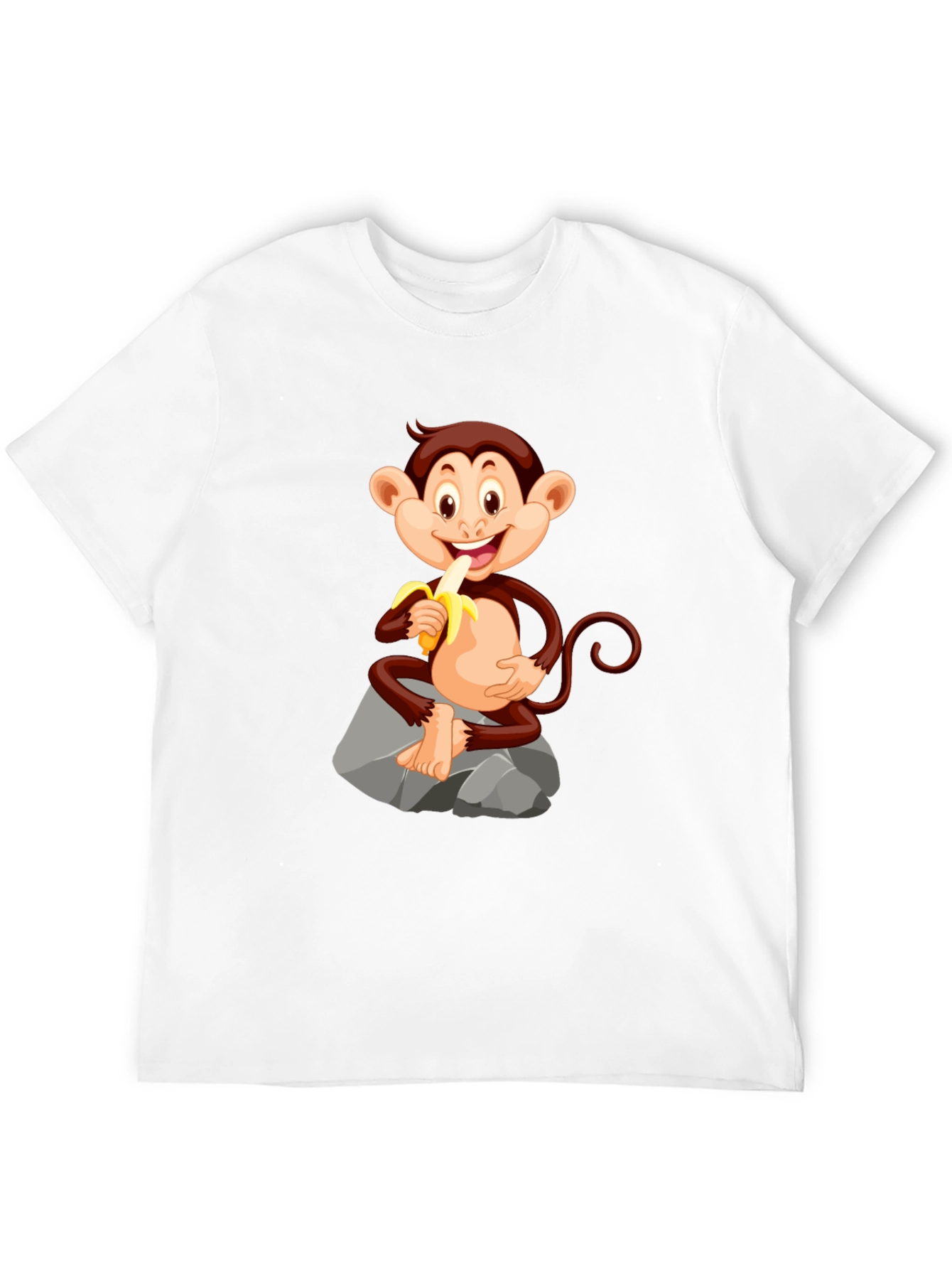 Monkey Eating Banana Graphic Tee