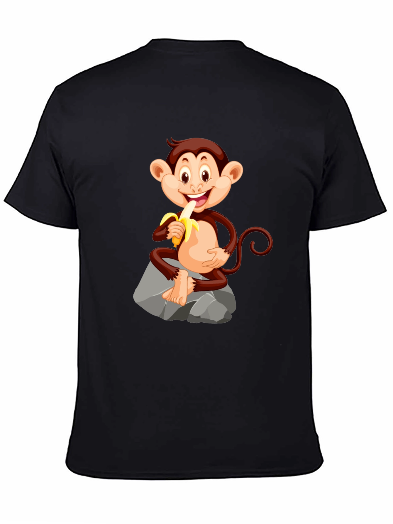 Monkey Eating Banana Graphic Tee