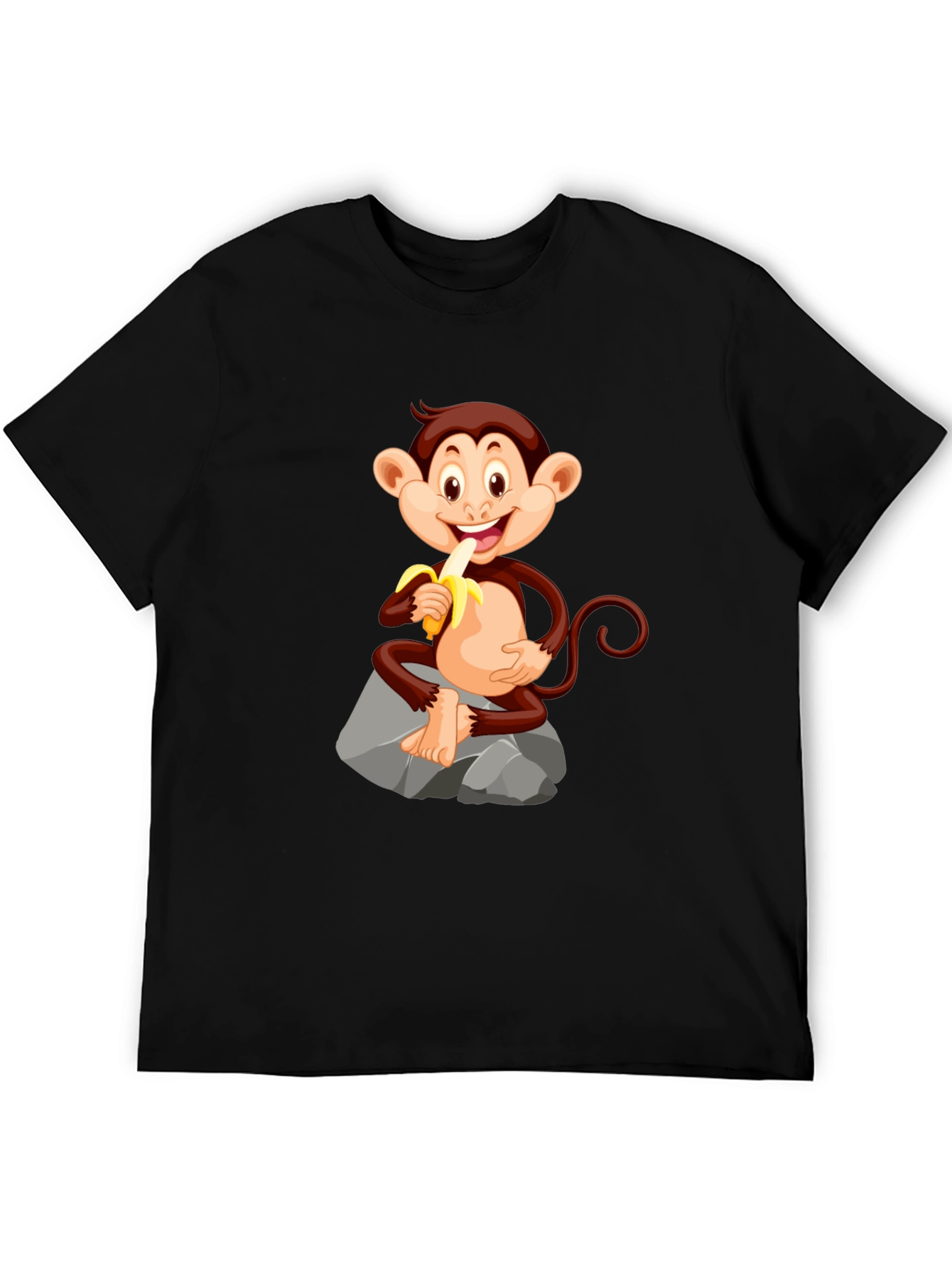 Monkey Eating Banana Graphic Tee