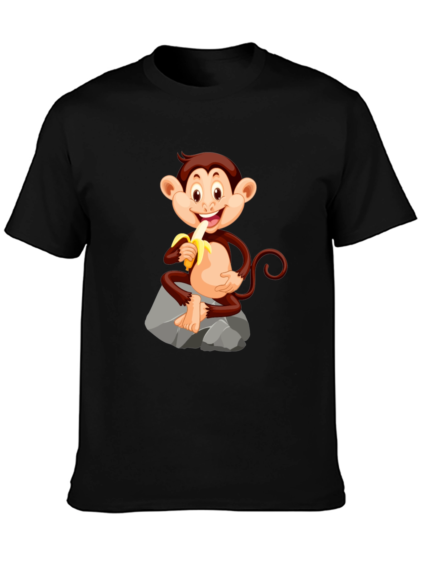 Monkey Eating Banana Graphic Tee