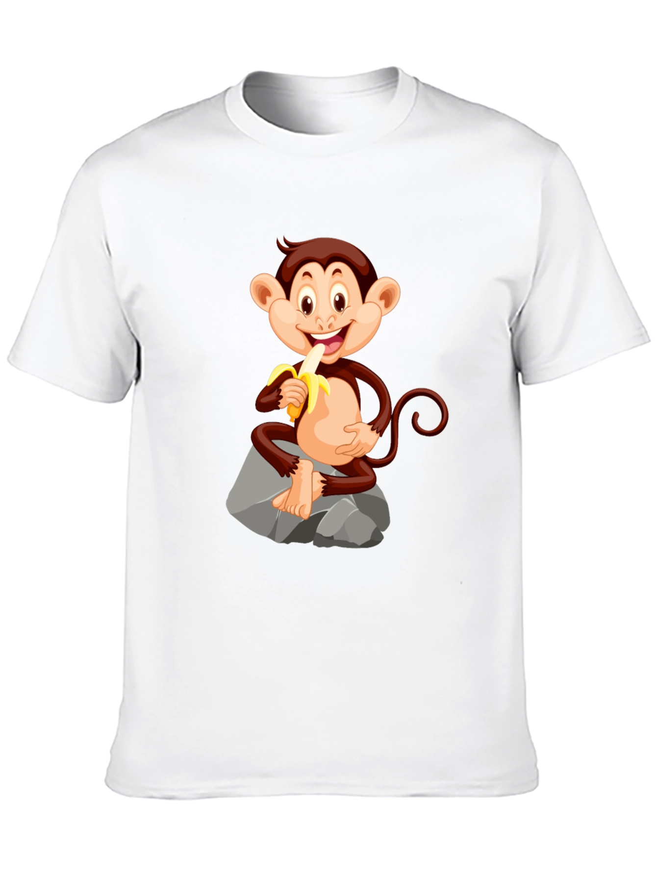 Monkey Eating Banana Graphic Tee