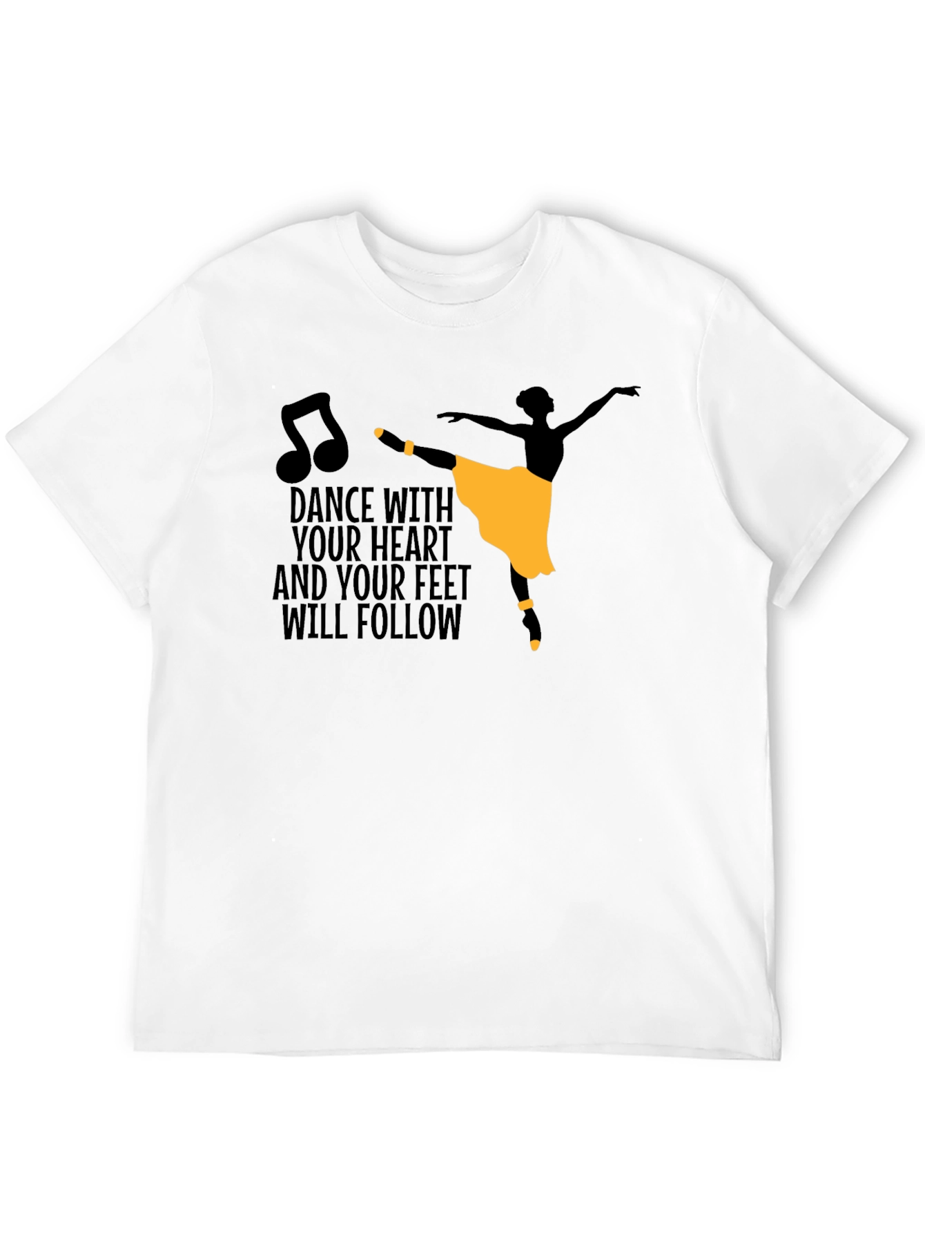 Dance With Heart Tee - Ballerina Graphic Shirt