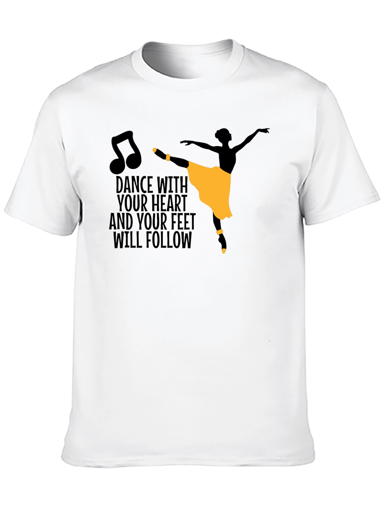 Dance With Heart Tee - Ballerina Graphic Shirt
