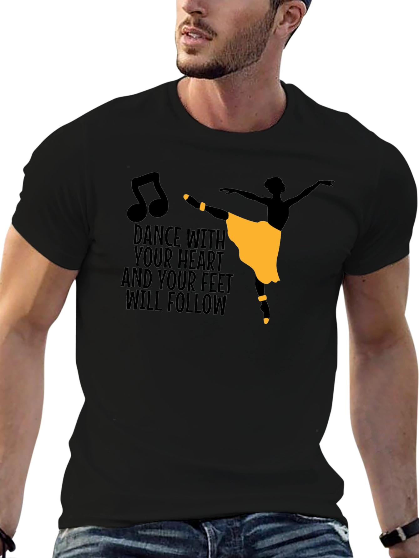 Dance With Heart Tee - Ballerina Graphic Shirt