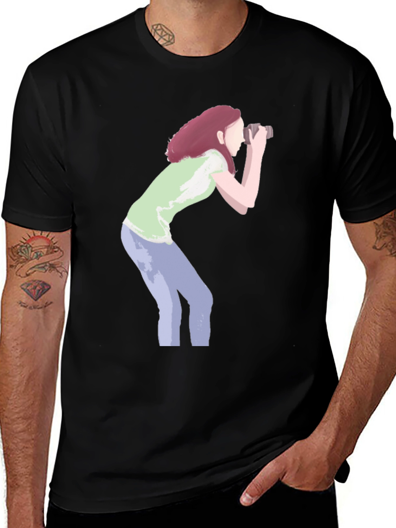Photographer Graphic Tee - Unisex Black T-Shirt