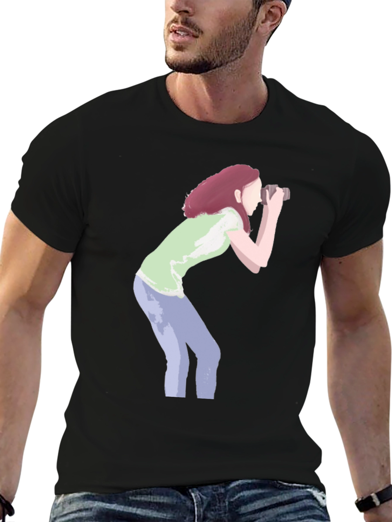 Photographer Graphic Tee - Unisex Black T-Shirt