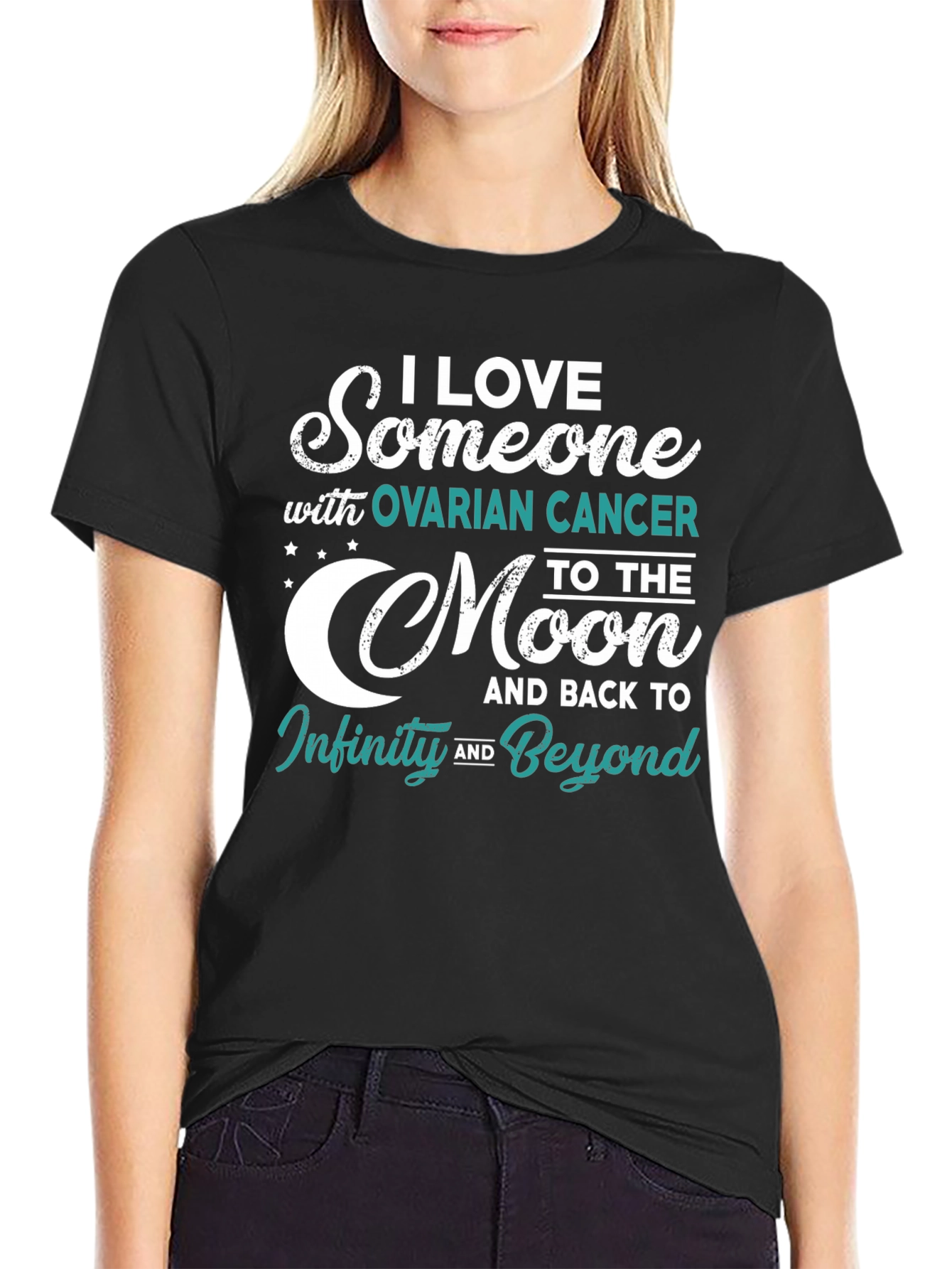 Ovarian Cancer Awareness T-Shirt - Love & Support