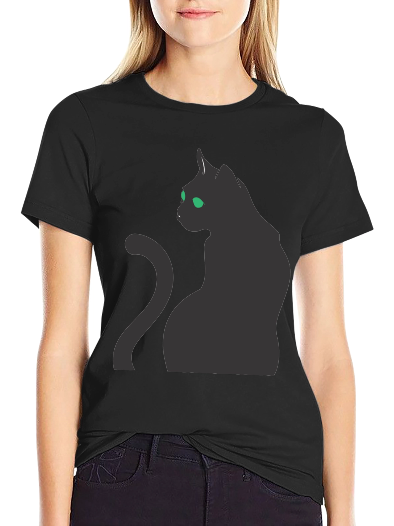 Black Cat Graphic Tee - Stylish & Comfortable