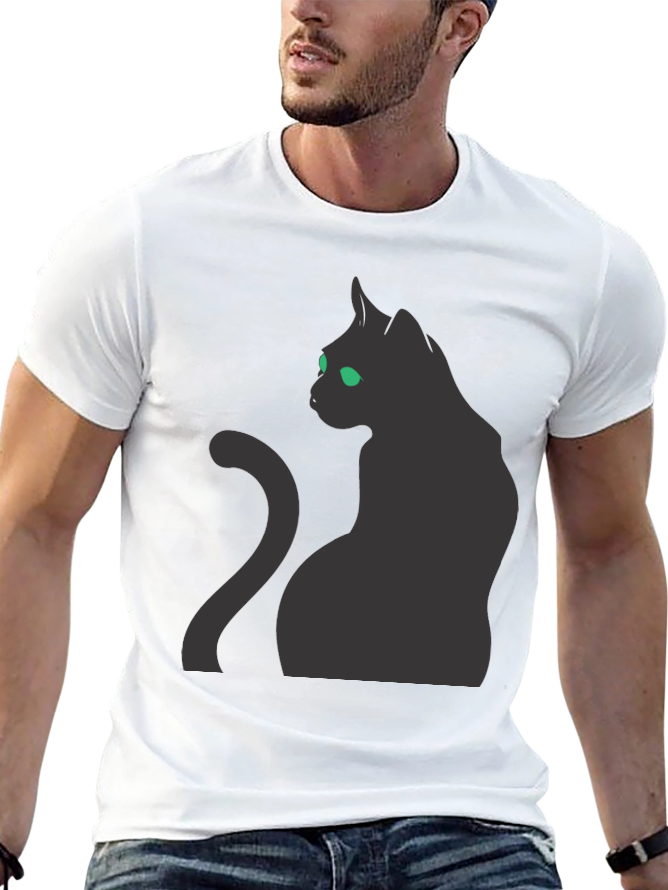 Black Cat Graphic Tee - Stylish & Comfortable
