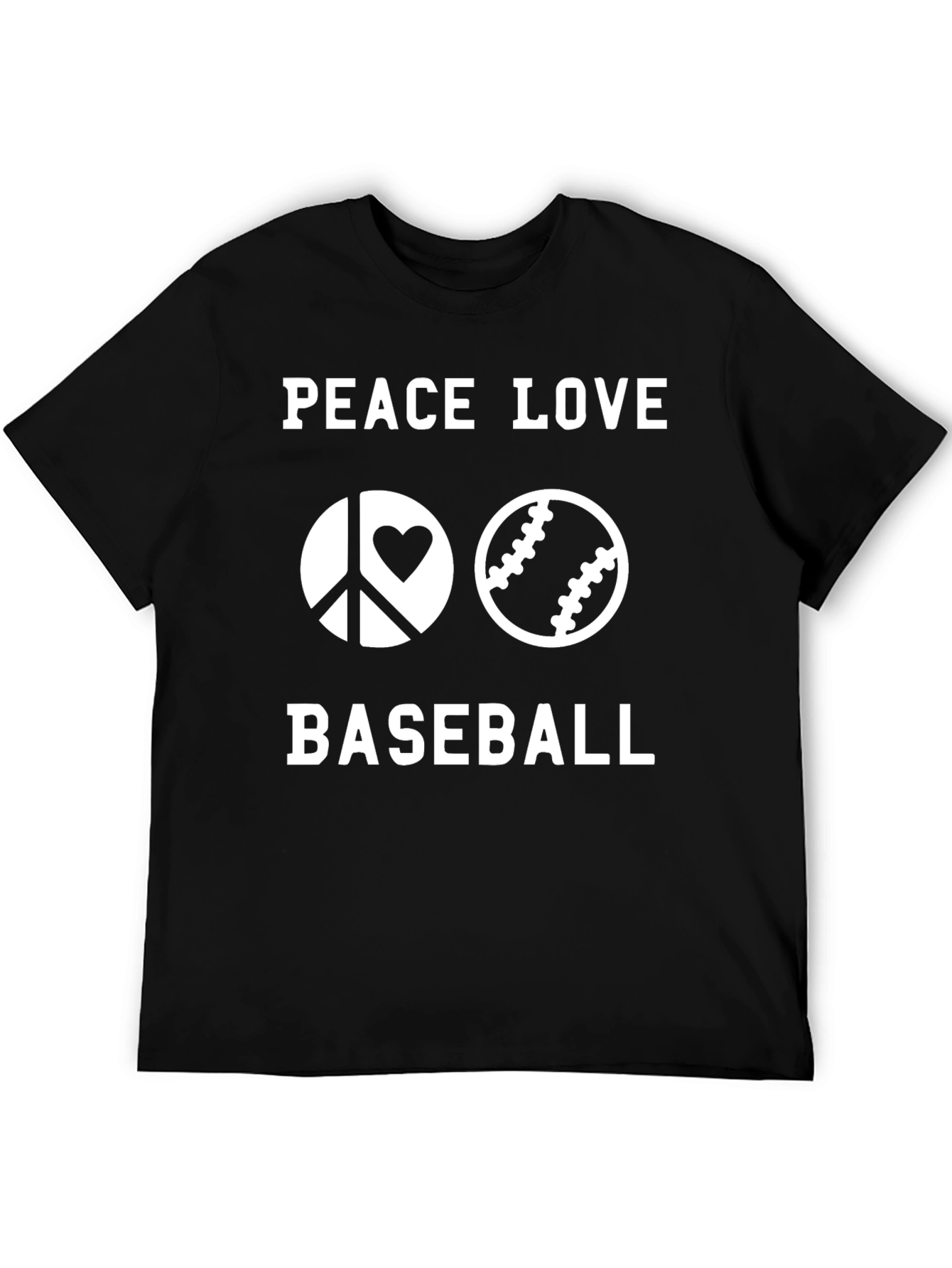 Peace Love Baseball T-Shirt