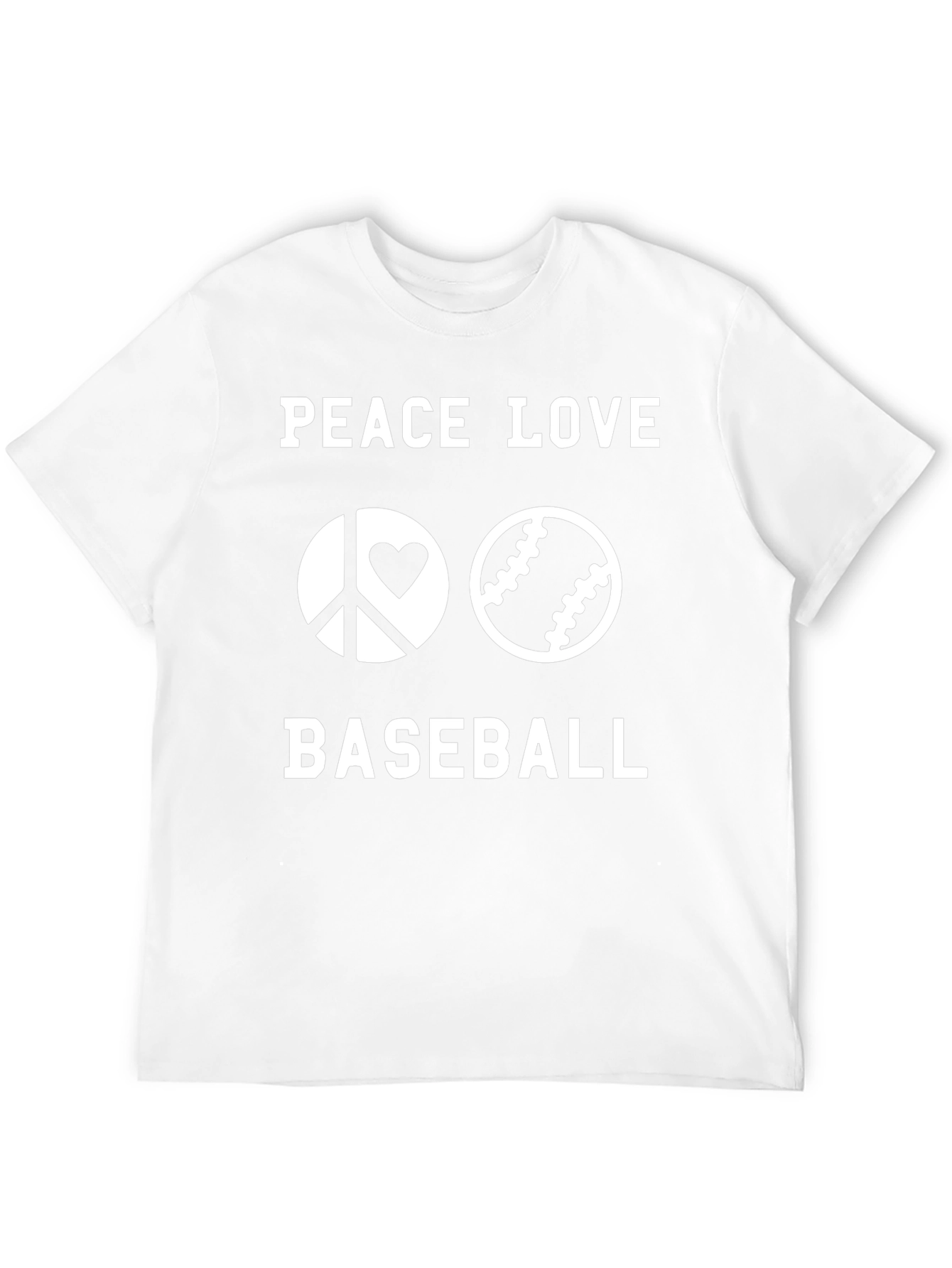 Peace Love Baseball T-Shirt