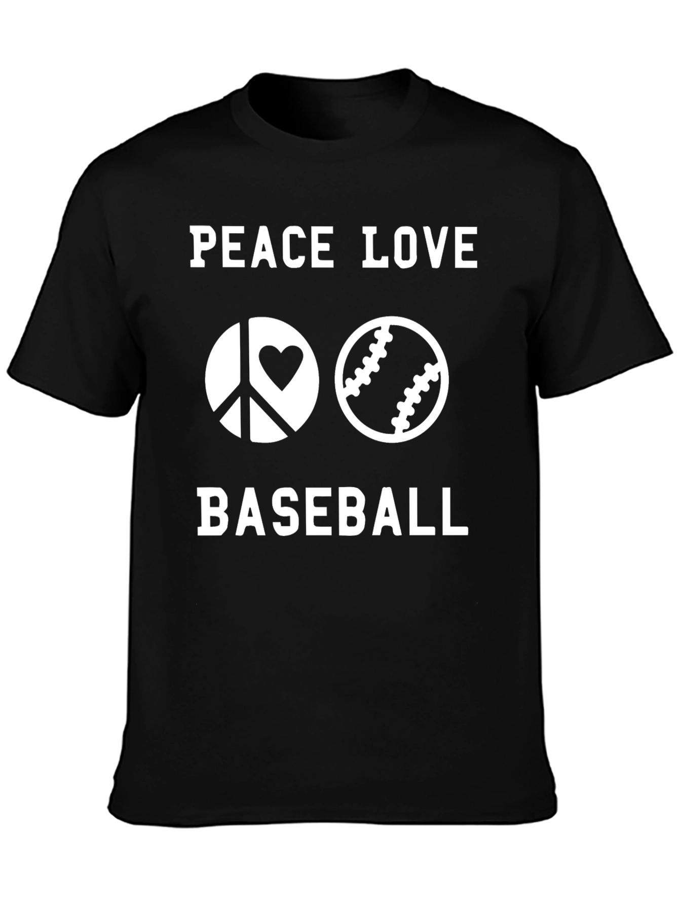 Peace Love Baseball T-Shirt