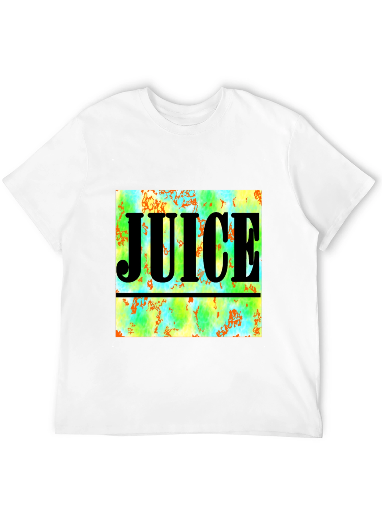 Juice Graphic Tee - Abstract Design Black T-Shirt