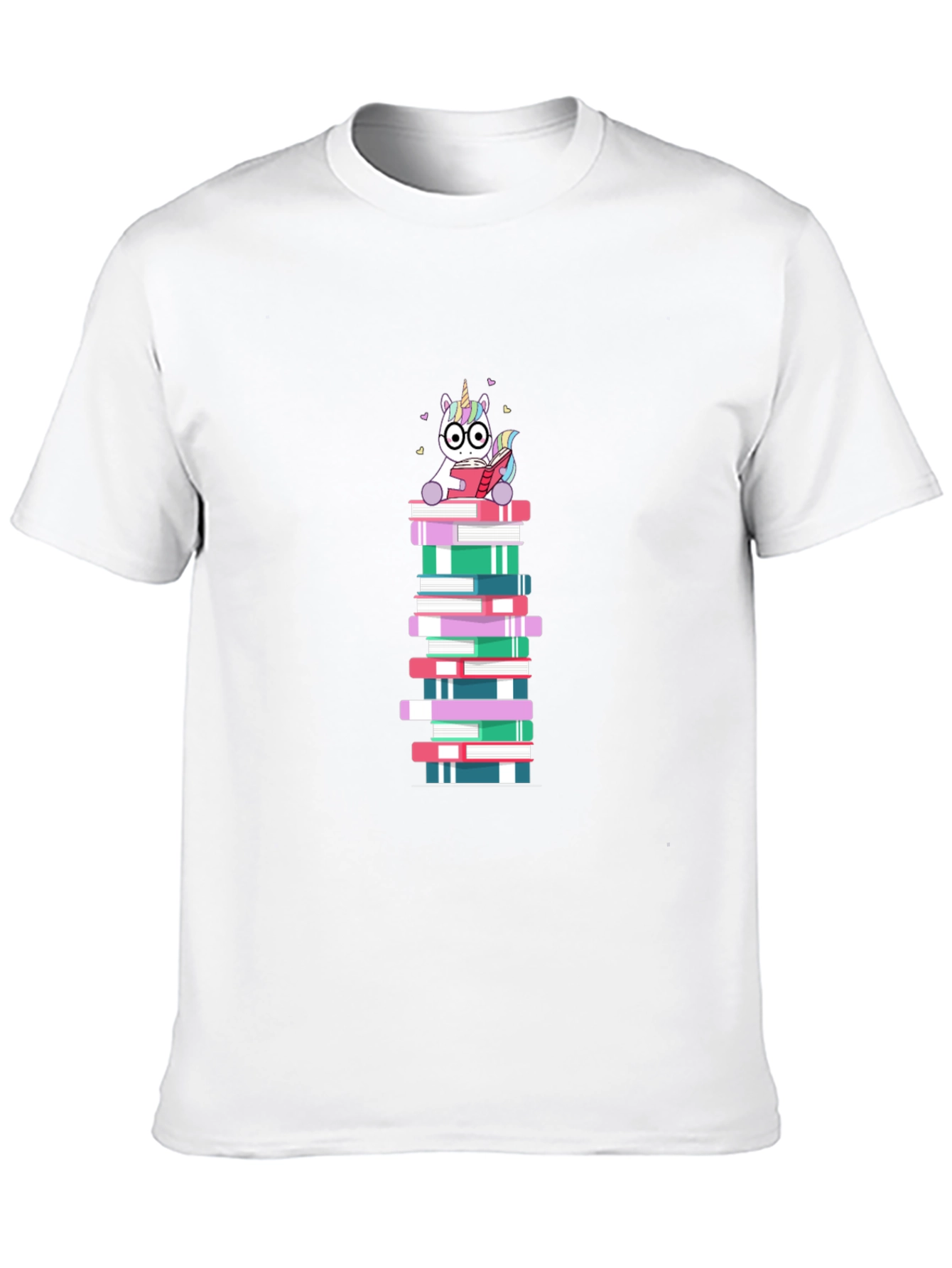 Unicorn Reading on Books T-Shirt