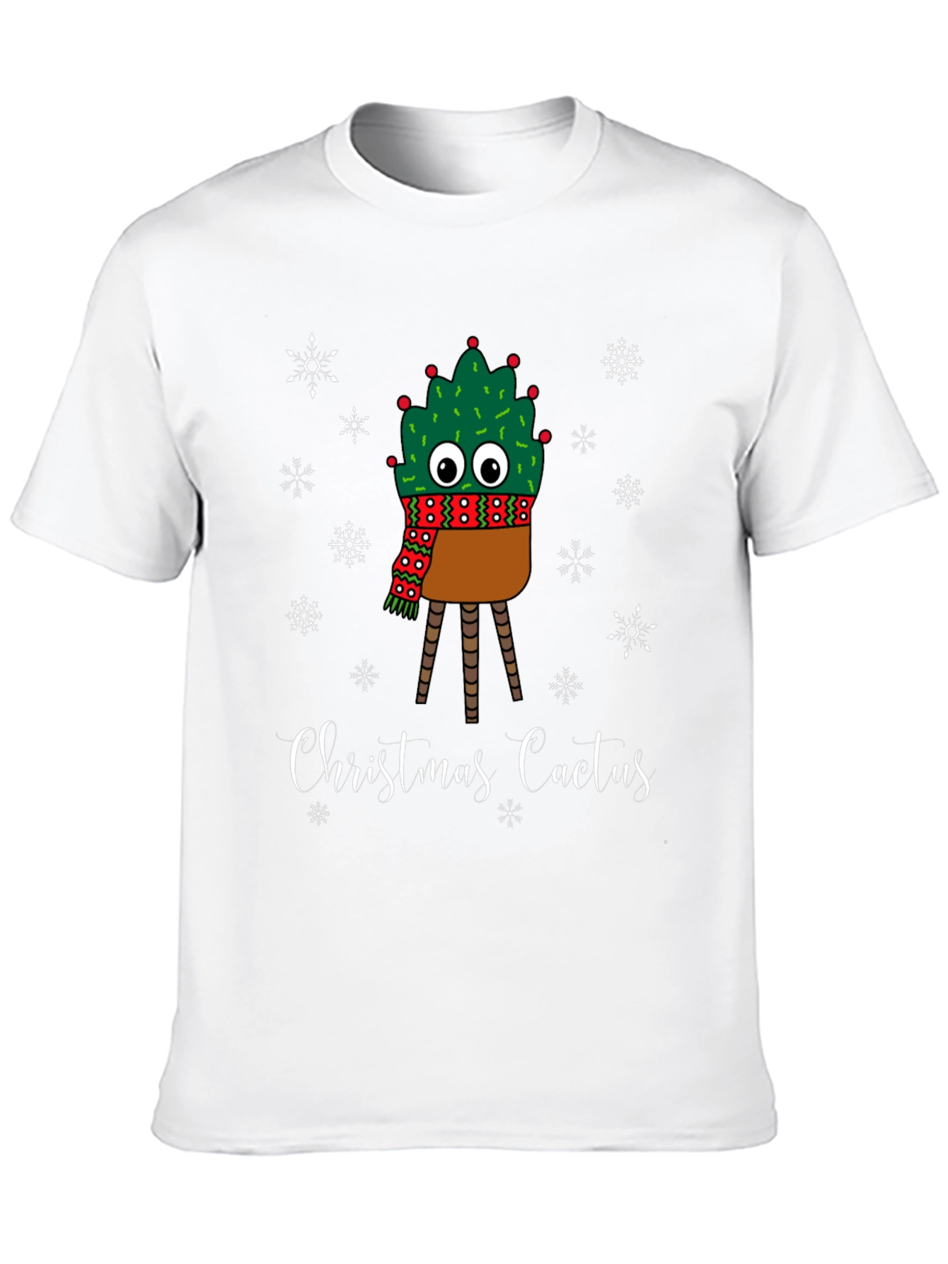 Christmas Cactus T-Shirt - Holiday Festive Graphic Tee