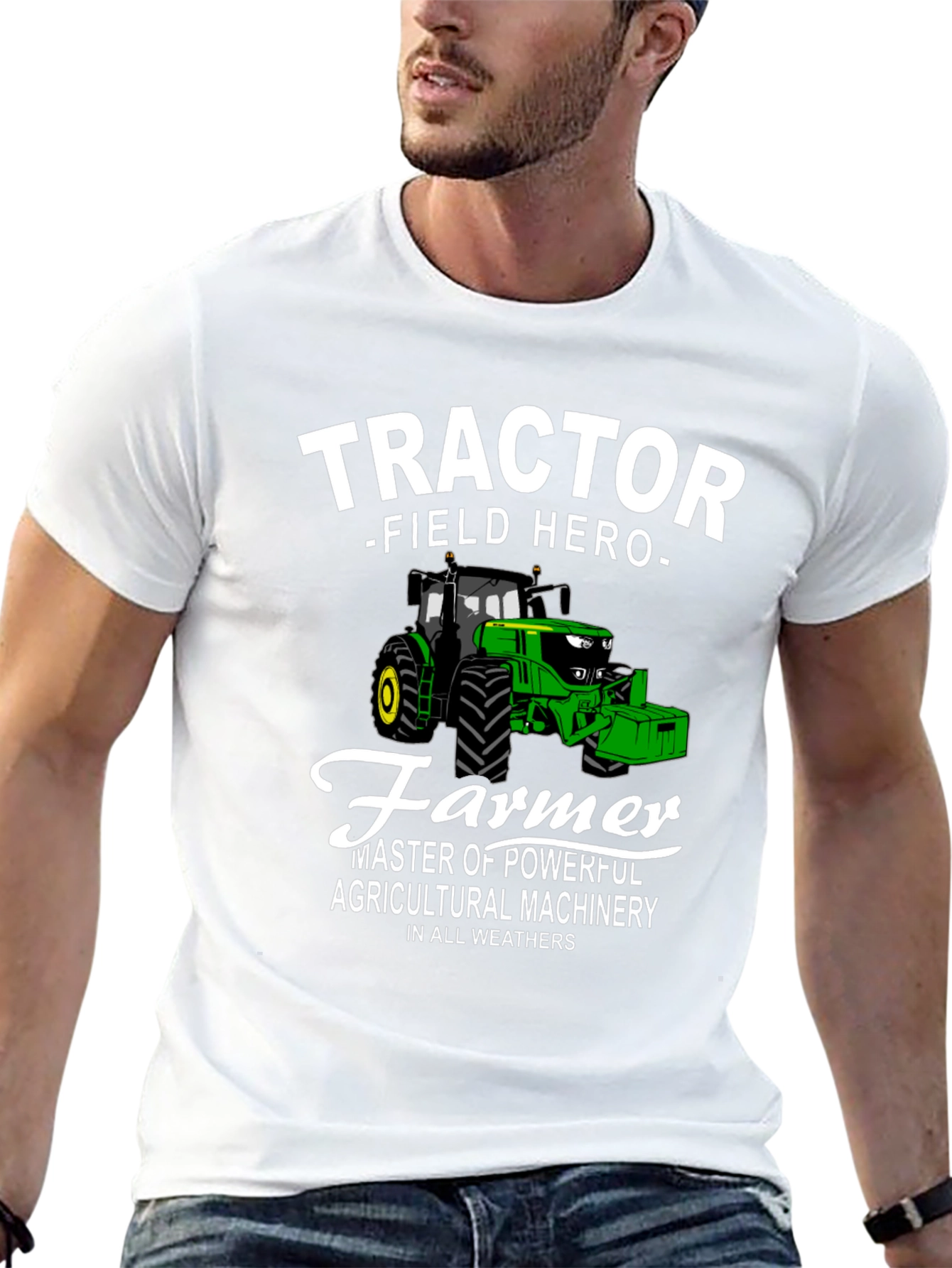 Tractor Field Hero Farmer Graphic T-Shirt